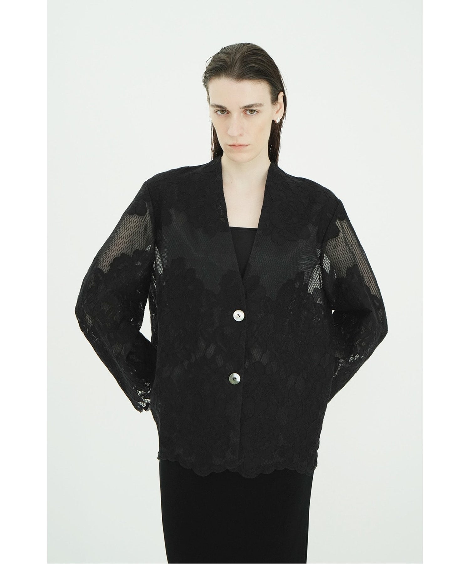 CLANE(クラネ)】 FLOWER LACE WIDE SHIRT JACKET｜PARIGOT ONLINE