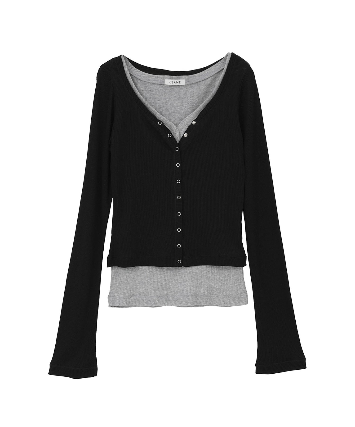 CLANE(クラネ)】 CURVED NECK LAYERED SET TOPS｜PARIGOT ONLINE