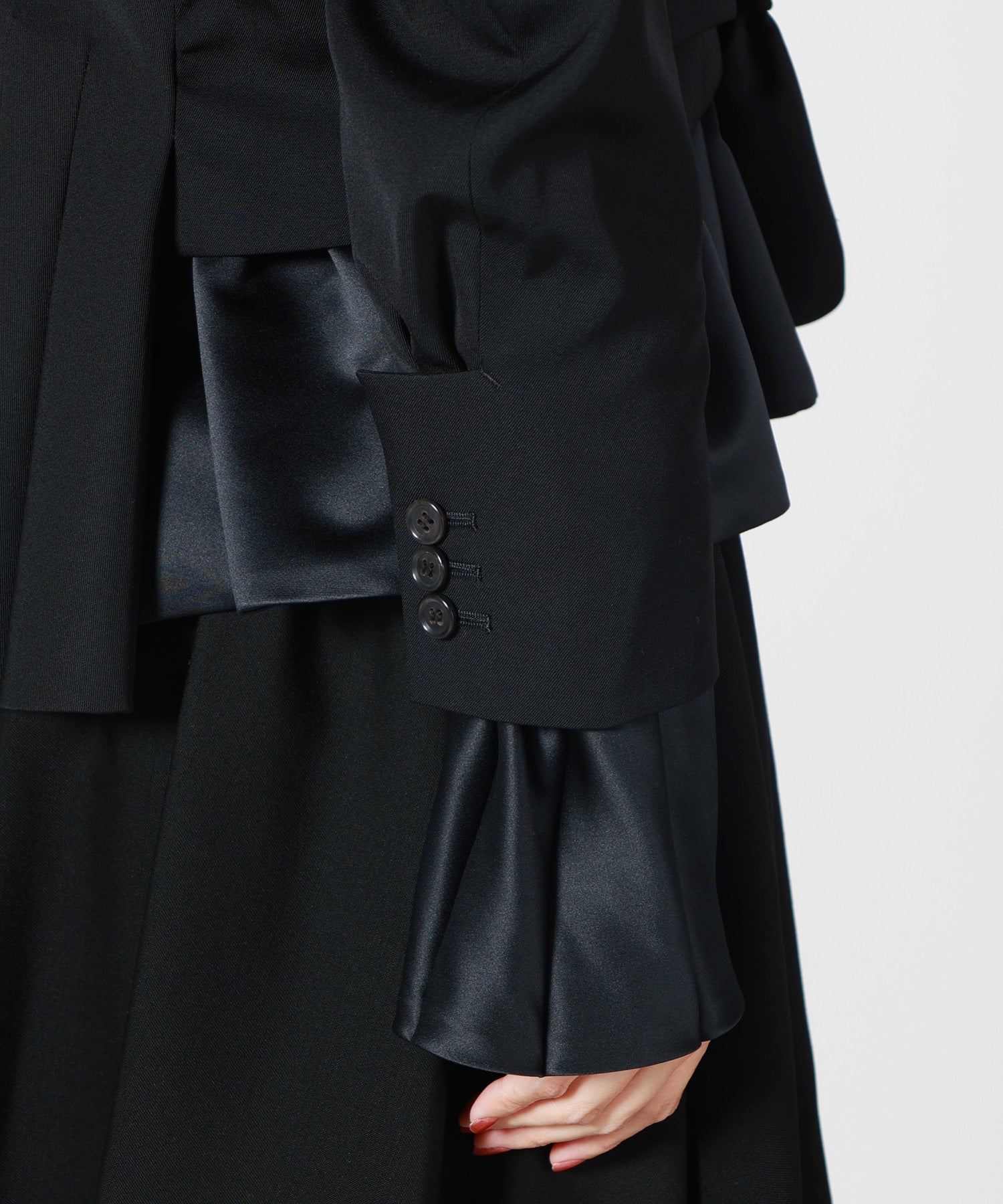 noir kei ninomiya(ノワール ケイニノミヤ)】 サテンラッフルトリム