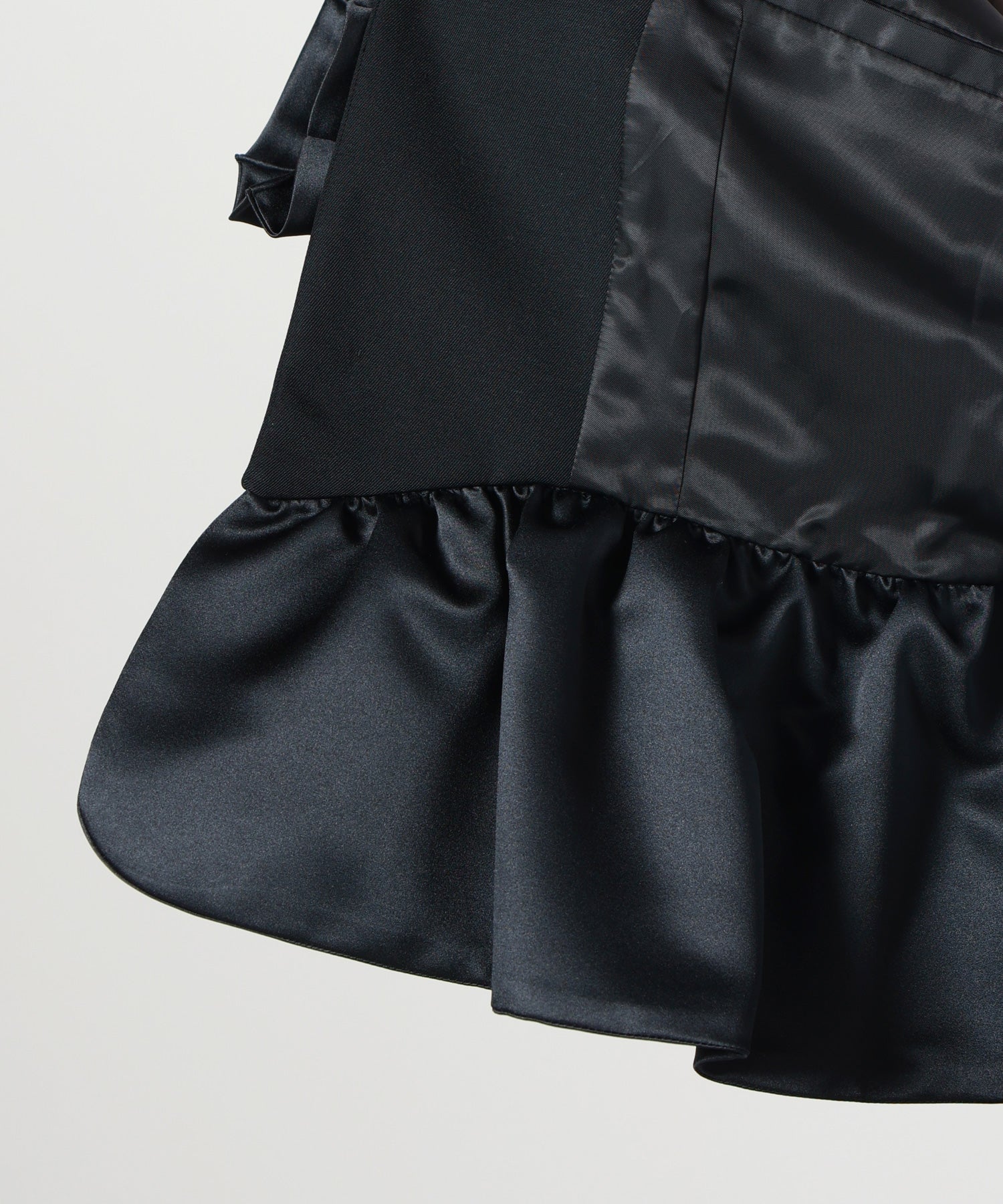 noir kei ninomiya(ノワール ケイニノミヤ)】 サテンラッフルトリム