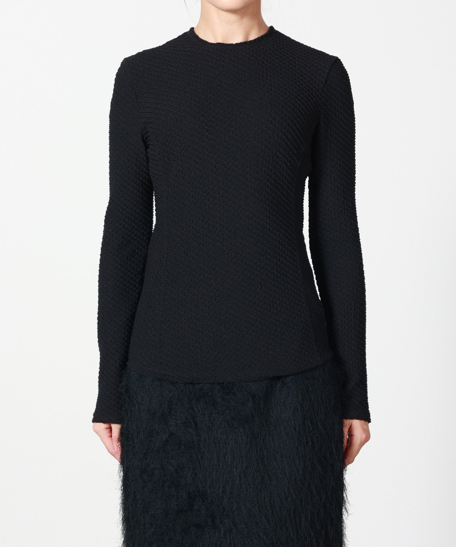 Mame Kurogouchi(マメ クロゴウチ)】 Shirring Jersey Jacquard Long