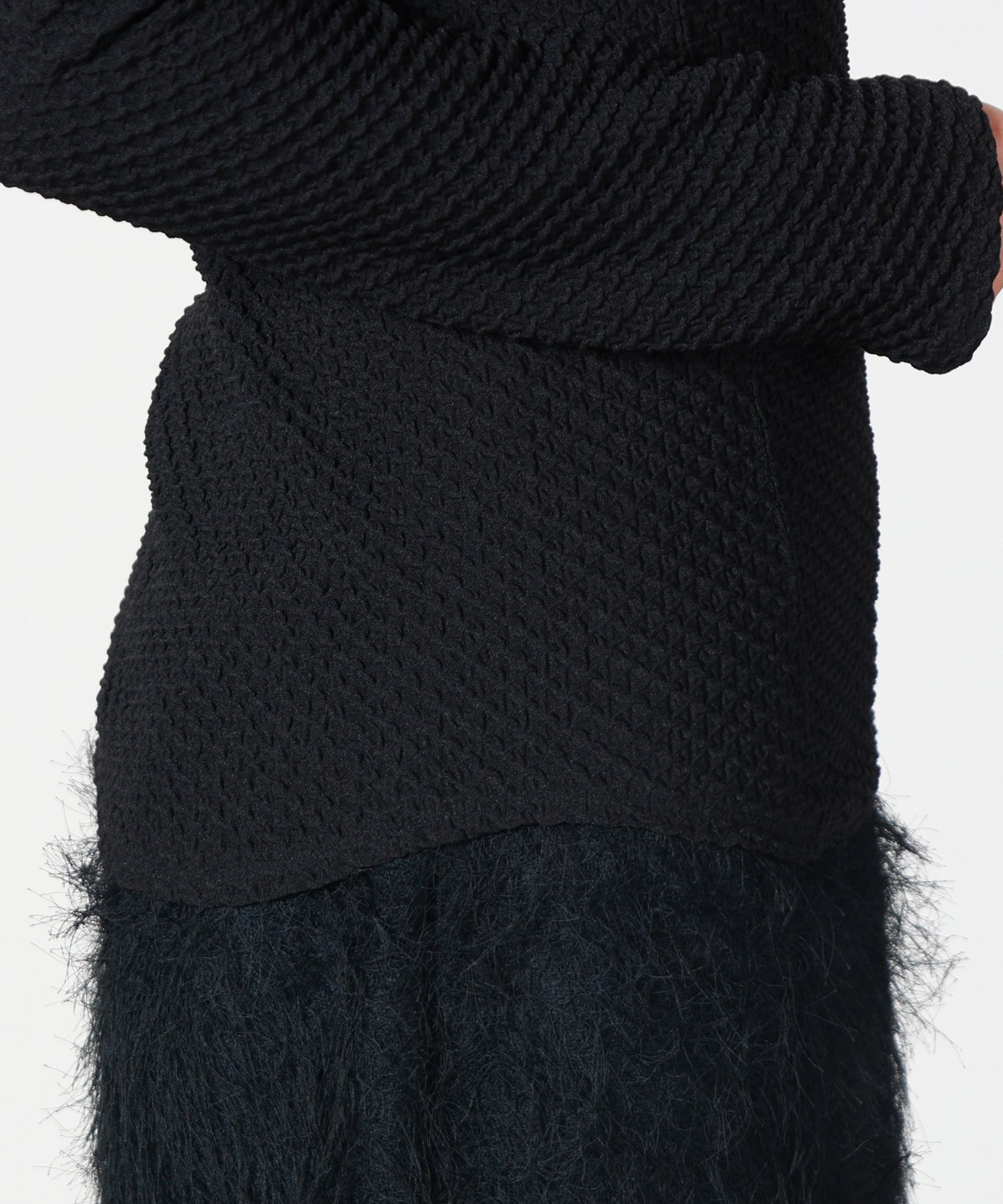 Mame Kurogouchi(マメ クロゴウチ)】 Shirring Jersey Jacquard Long