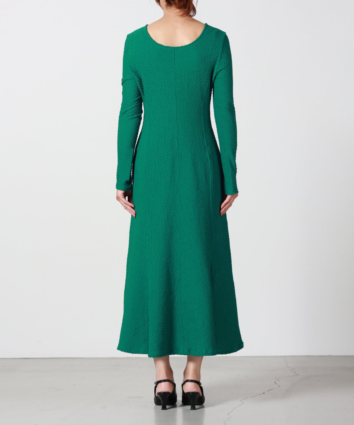 Mame Kurogouchi(マメ クロゴウチ)】 Shirring Jersey Jacquard Long