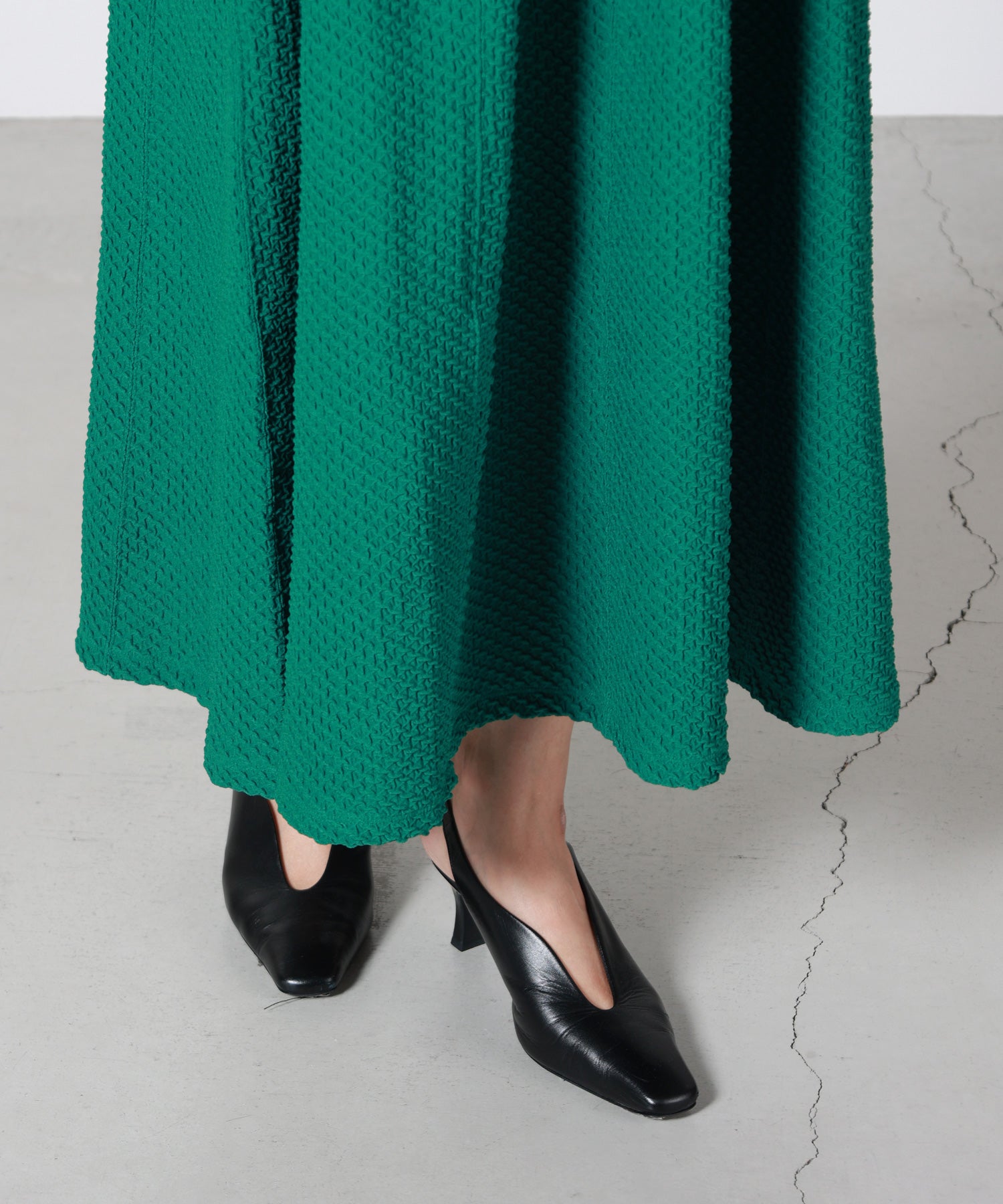Mame Kurogouchi(マメ クロゴウチ)】 Shirring Jersey Jacquard