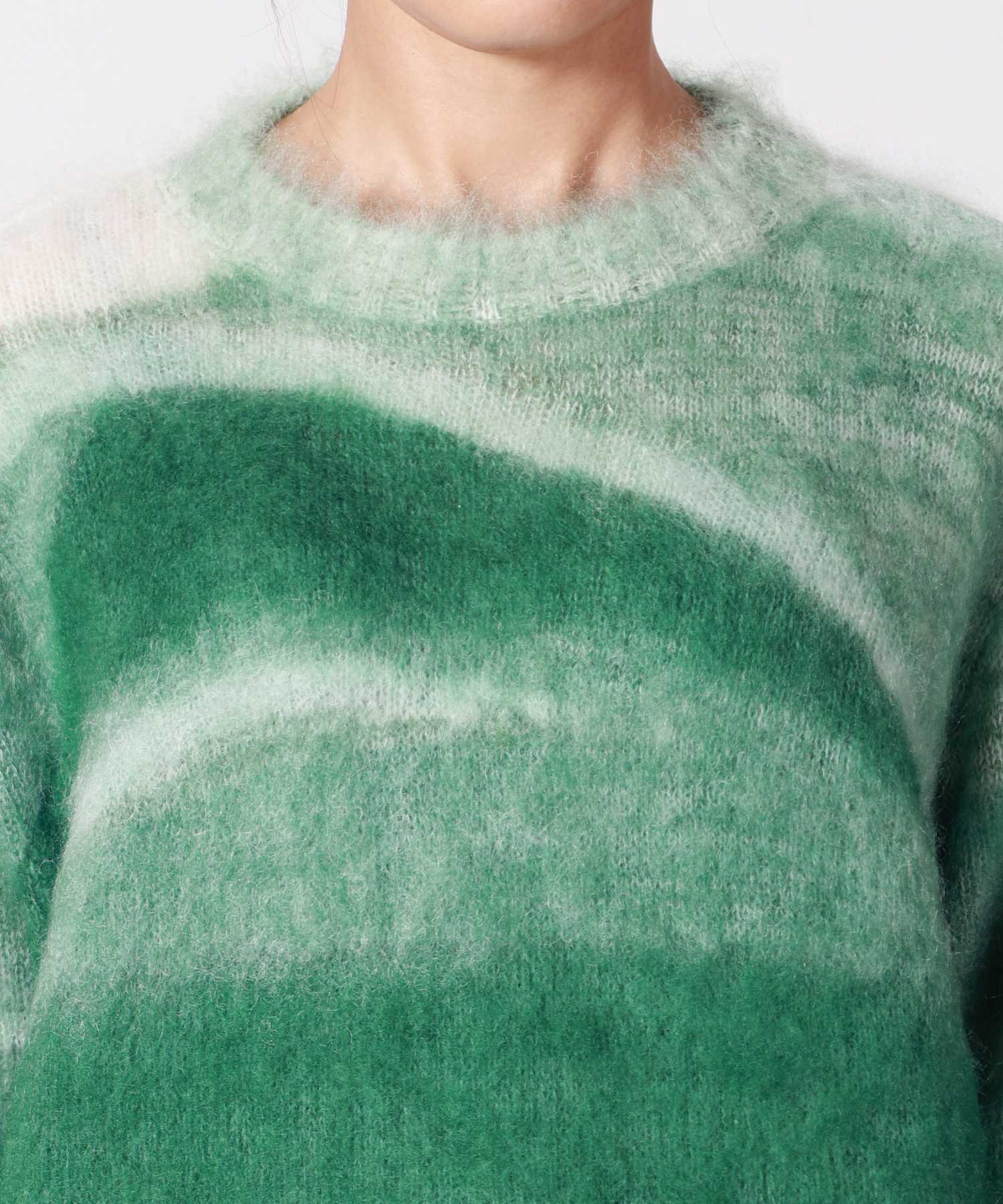 Mame Kurogouchi(マメ クロゴウチ)】 Wool Mohair Crew Neck Knit Top
