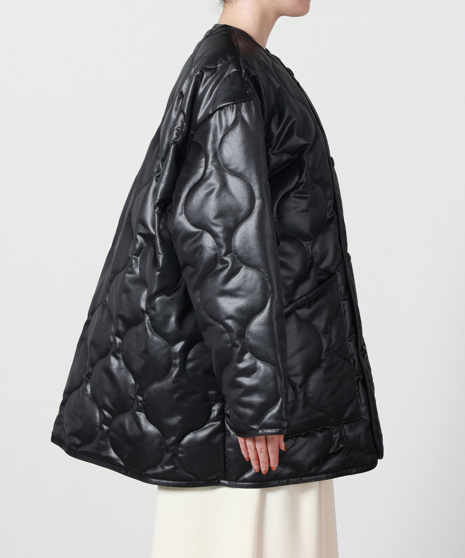 HYKE(ハイク)】 FAUX LEATHER QUILTED JACKET｜PARIGOT ONLINE（パリゴ