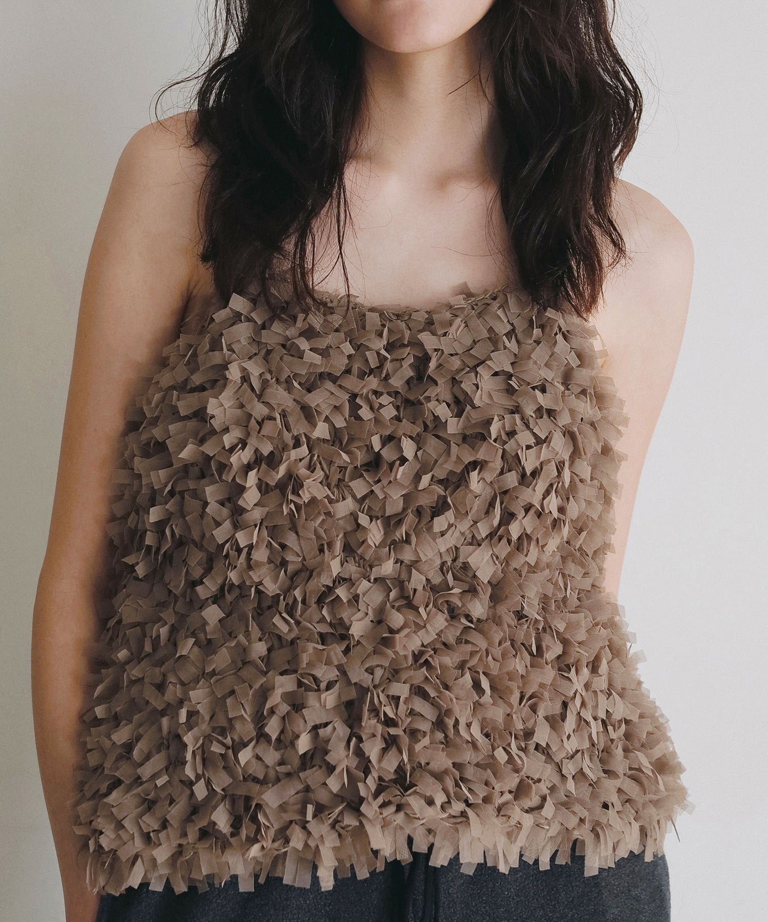 anuke(アンヌーク)】 Tulle Fringe Camisole｜PARIGOT ONLINE（パリゴ