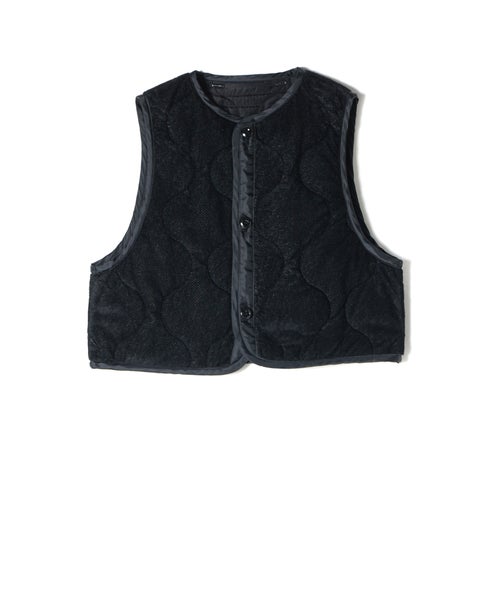 FLEECE QUILTED CROPPED VEST