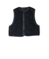 FLEECE QUILTED CROPPED VEST