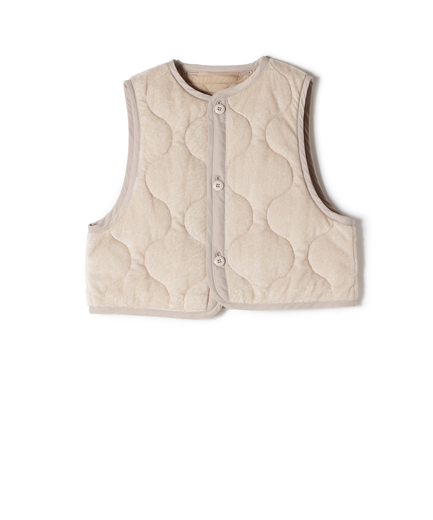 HYKE FLEECE CROPPED VEST フリースベスト　ROKU HYKE(ハイク)】 FLEECE QUILTED CROPPED VEST｜PARIGOT ONLINE（パリゴ