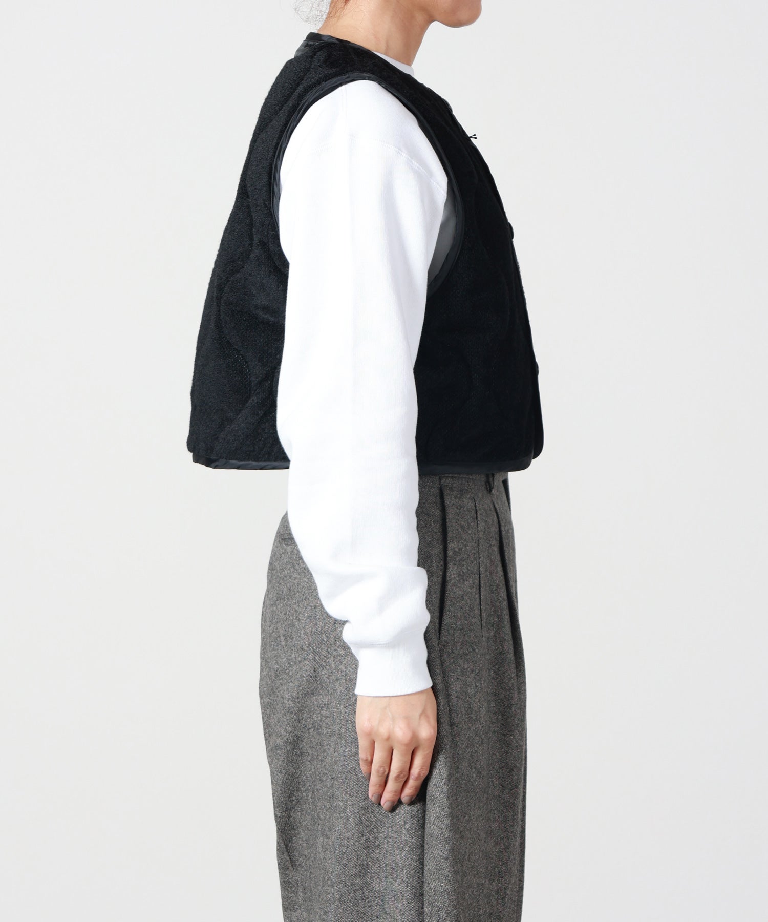 HYKE(ハイク)】 FLEECE QUILTED CROPPED VEST｜PARIGOT ONLINE（パリゴ