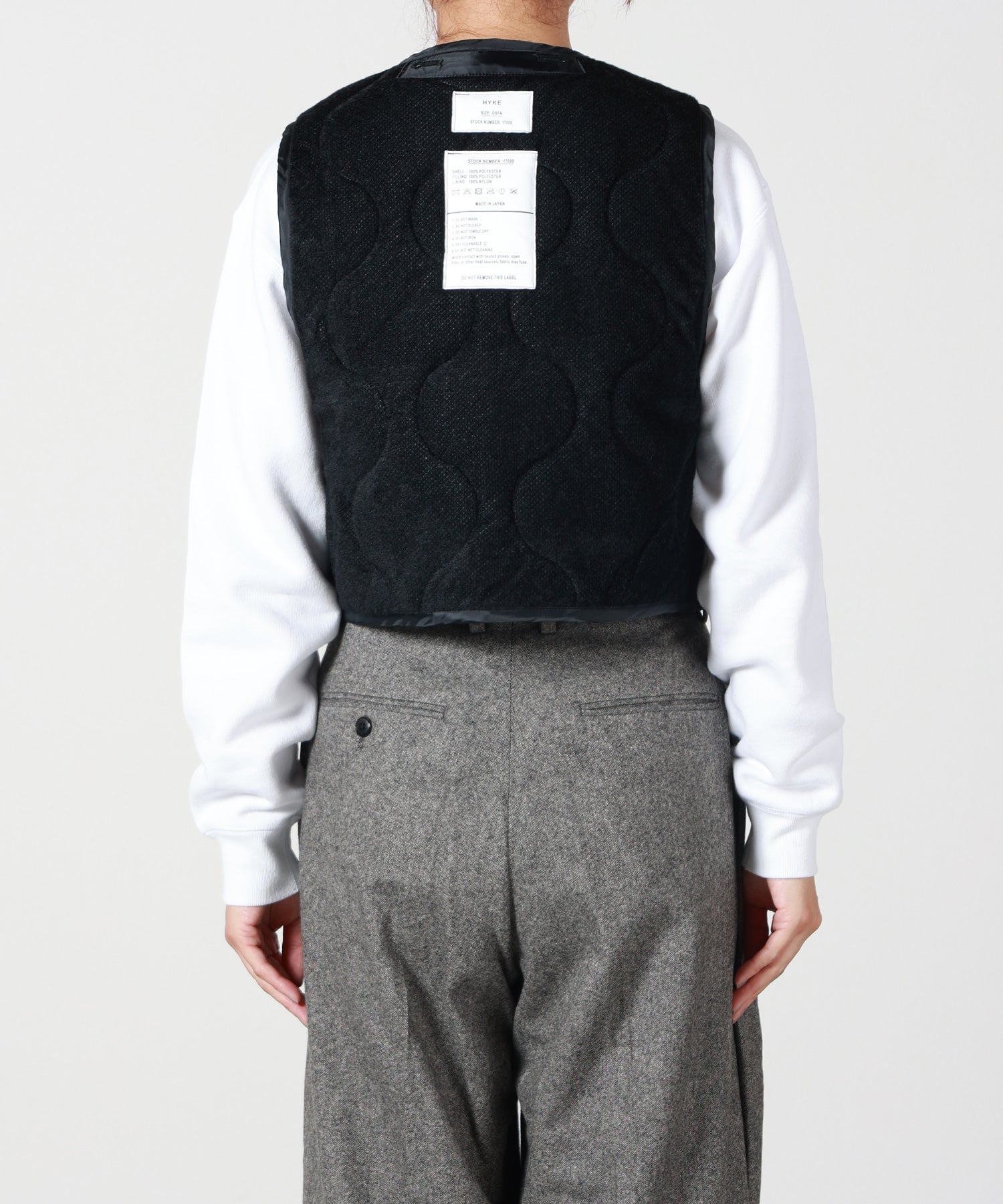 HYKE(ハイク)】 FLEECE QUILTED CROPPED VEST｜PARIGOT ONLINE（パリゴ