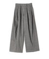 TWEED WIDE BARREL LEG PANTS