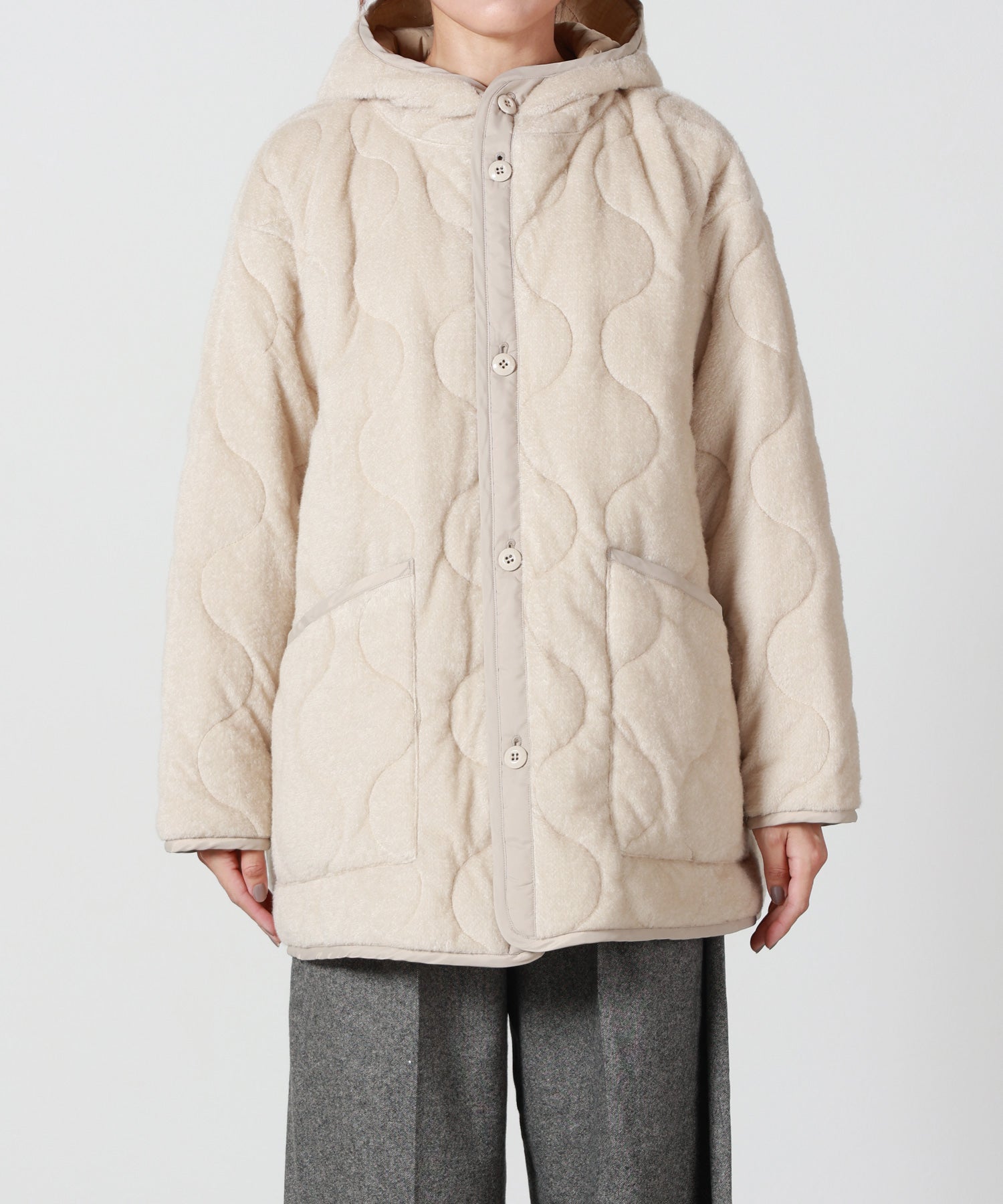 HYKE(ハイク)】 FLEECE QUILTED HOODED JACKET｜PARIGOT ONLINE