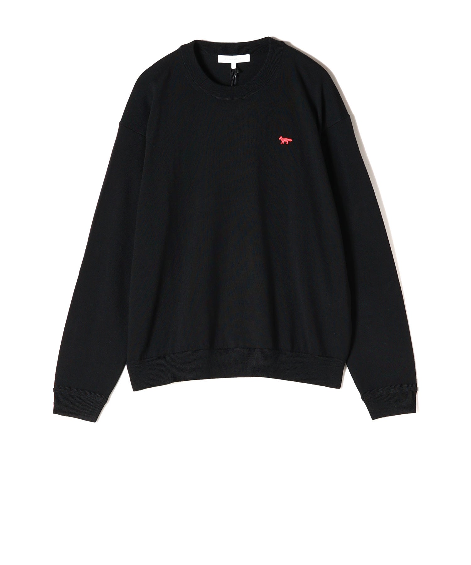 【訳あり】MAISON KITSUNÉ（メゾンキツネ） 黒ジャンパー【最終価格】 MAISON KITSUNE(メゾンキツネ)】 レッド プロフィール フォックス