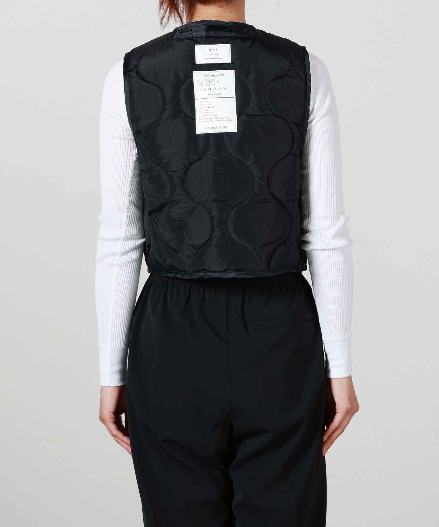 HYKE(ハイク)】 QUILTED CROPPED VEST｜PARIGOT ONLINE（パリゴ