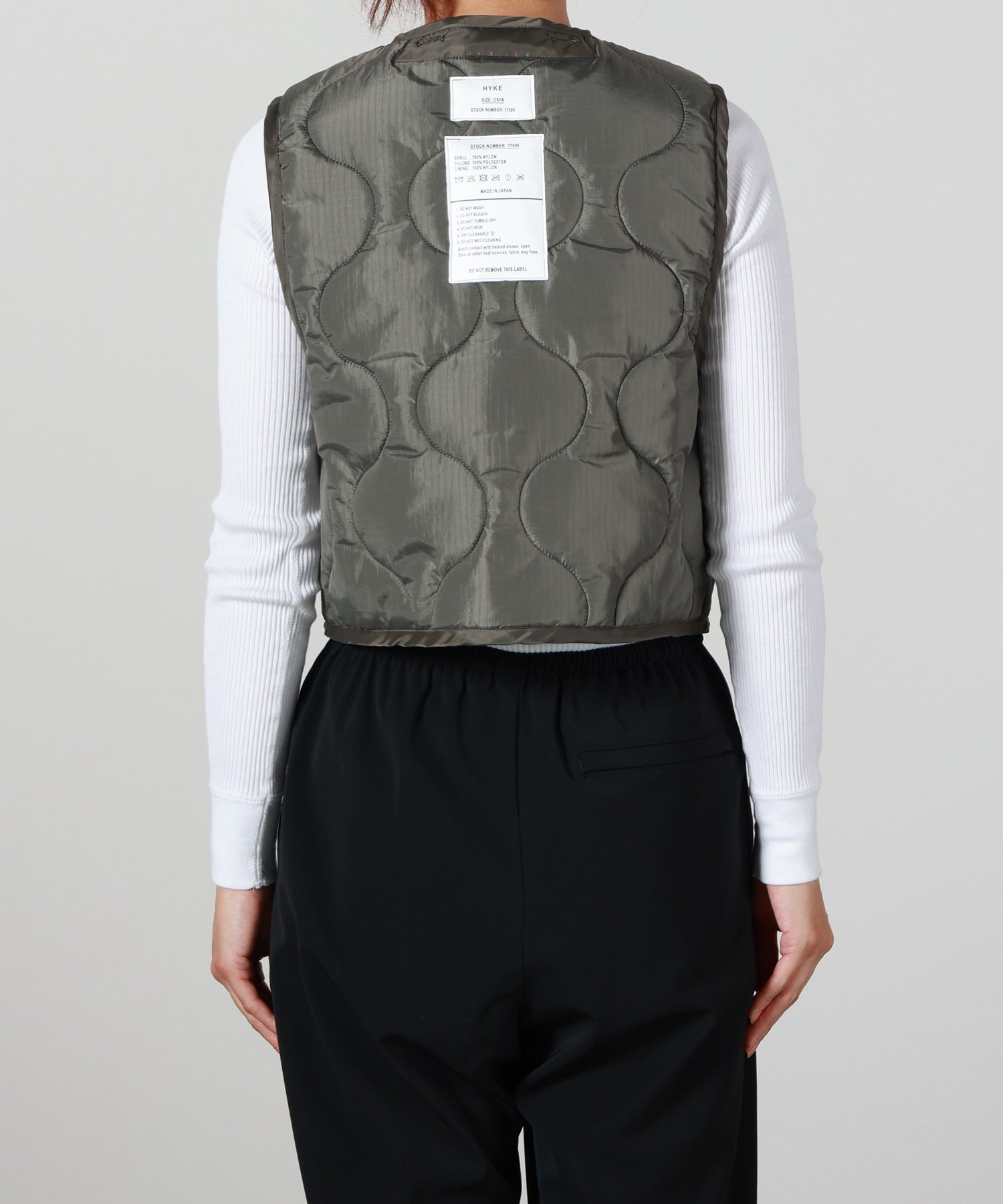 HYKE(ハイク)】 QUILTED CROPPED VEST｜PARIGOT ONLINE（パリゴ