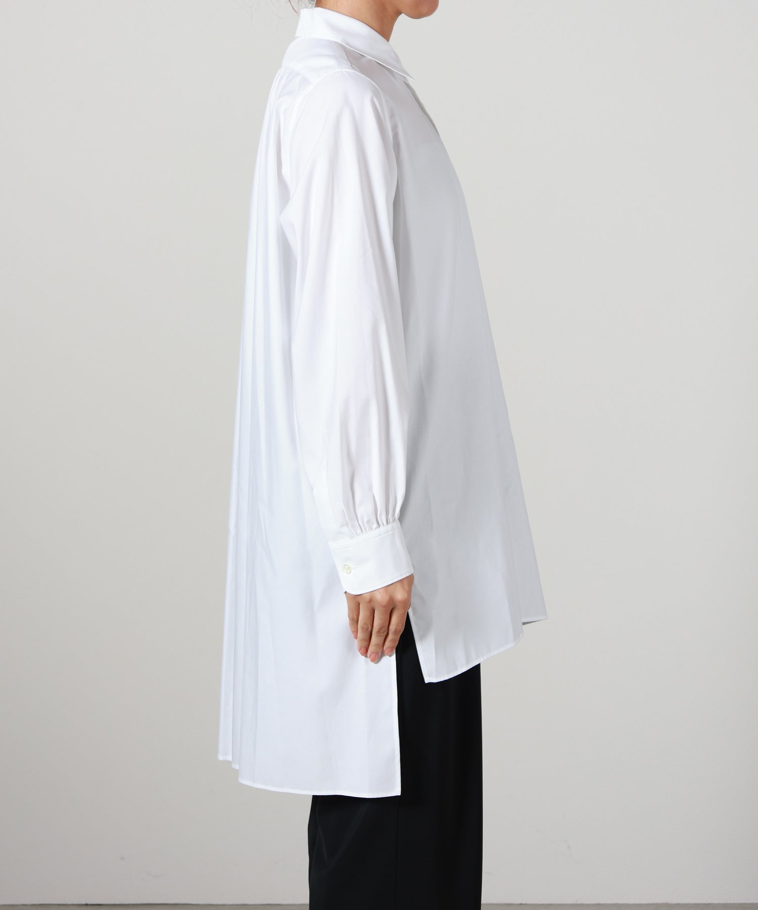 HYKE(ハイク)】 BROAD LONG SHIRT｜PARIGOT ONLINE（パリゴオンライン）