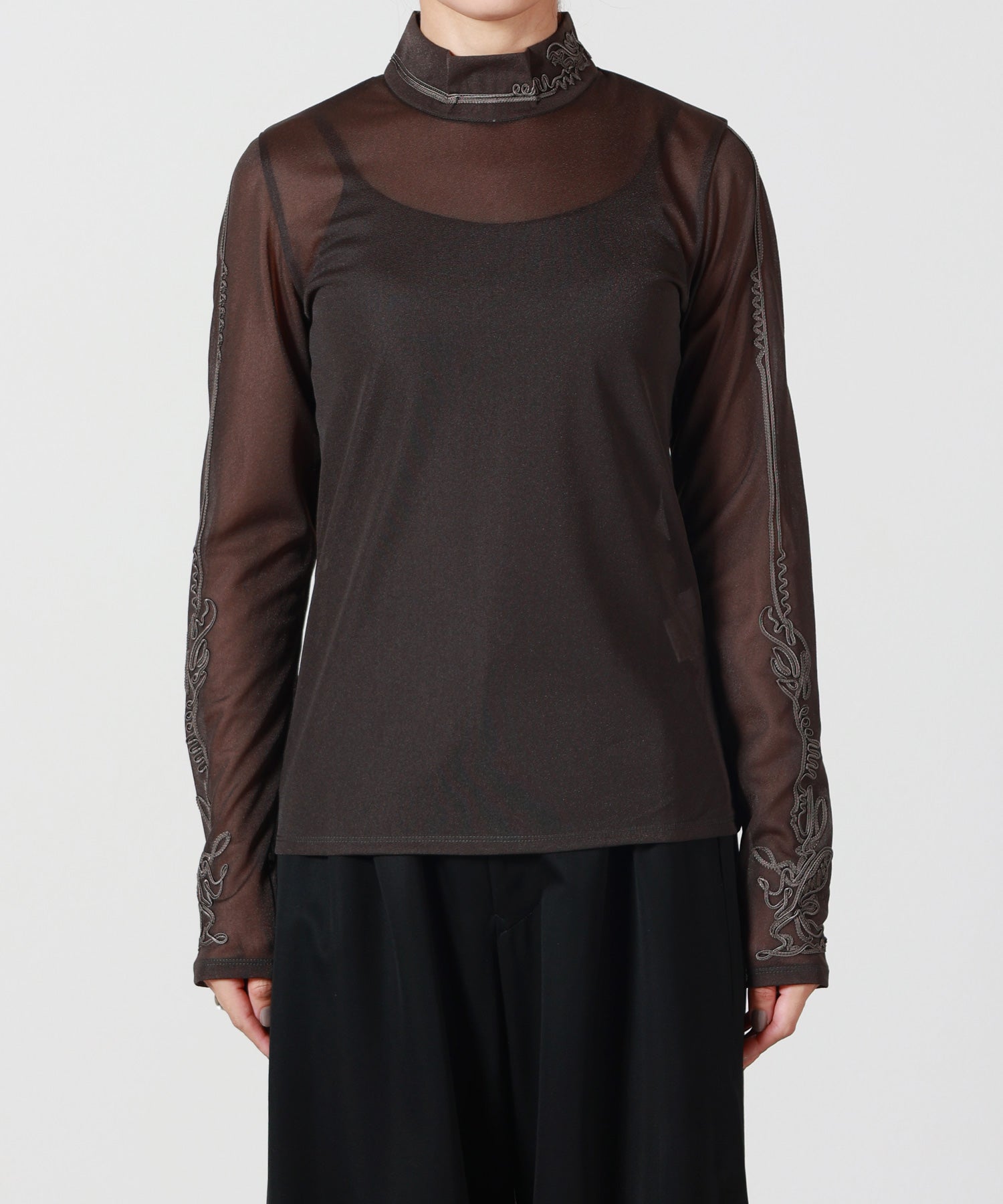 【未使用】MURRAL scenery embroidery sheer top MURRAL(ミューラル)】 Scenery embroidery sheer top｜PARIGOT ONLINE