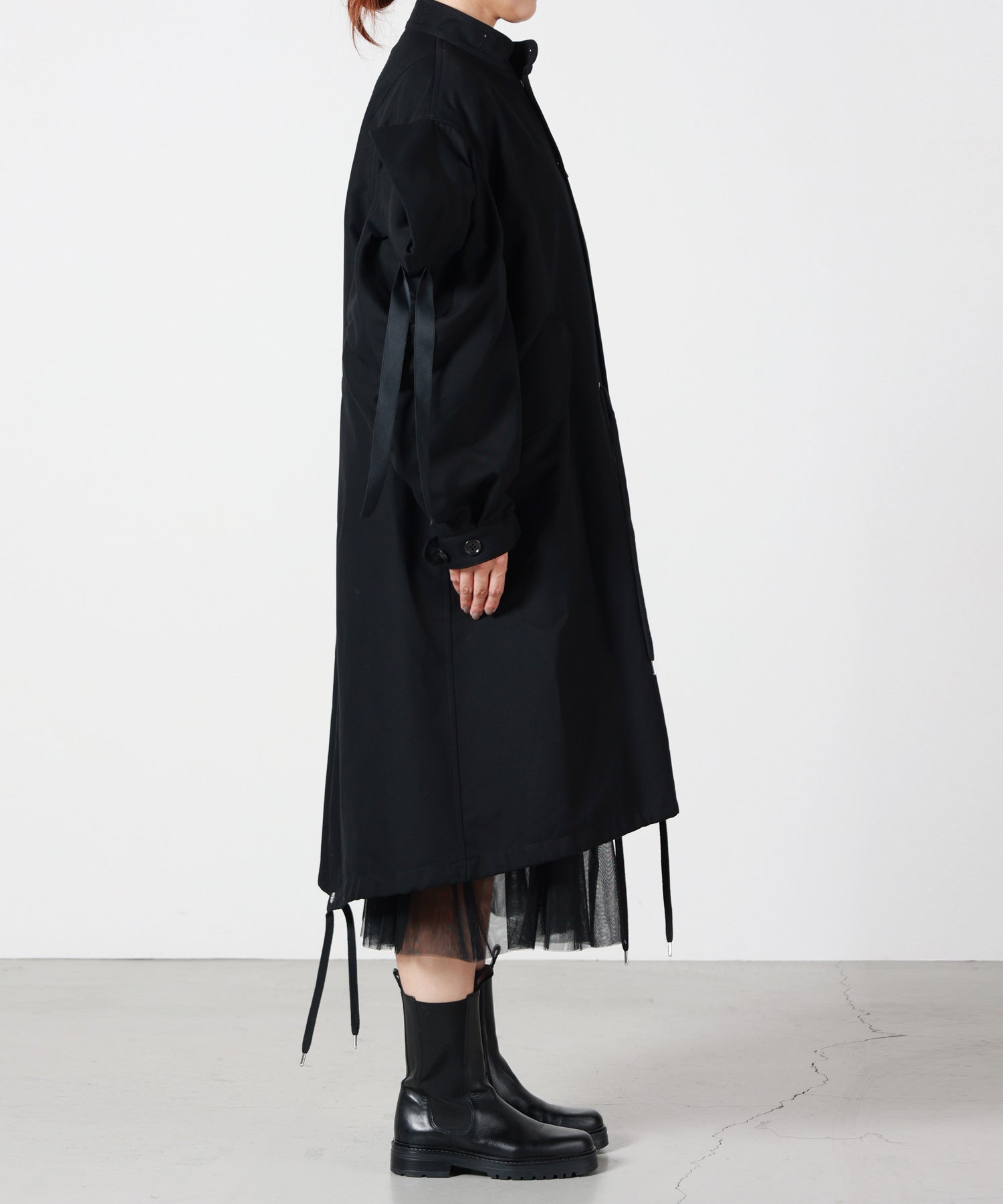 noir kei ninomiya(ノワール ケイニノミヤ)】 綿ギャバジンリボン
