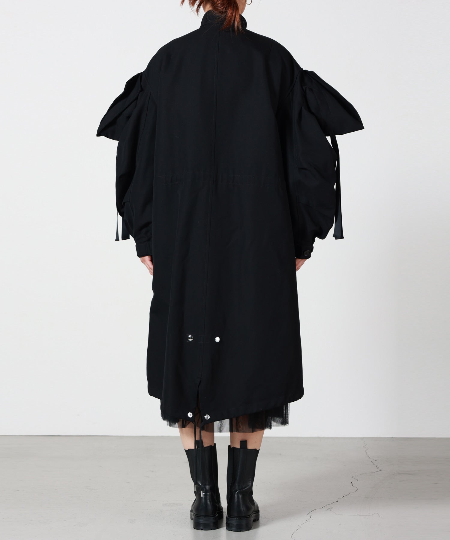 noir kei ninomiya(ノワール ケイニノミヤ)】 綿ギャバジンリボン