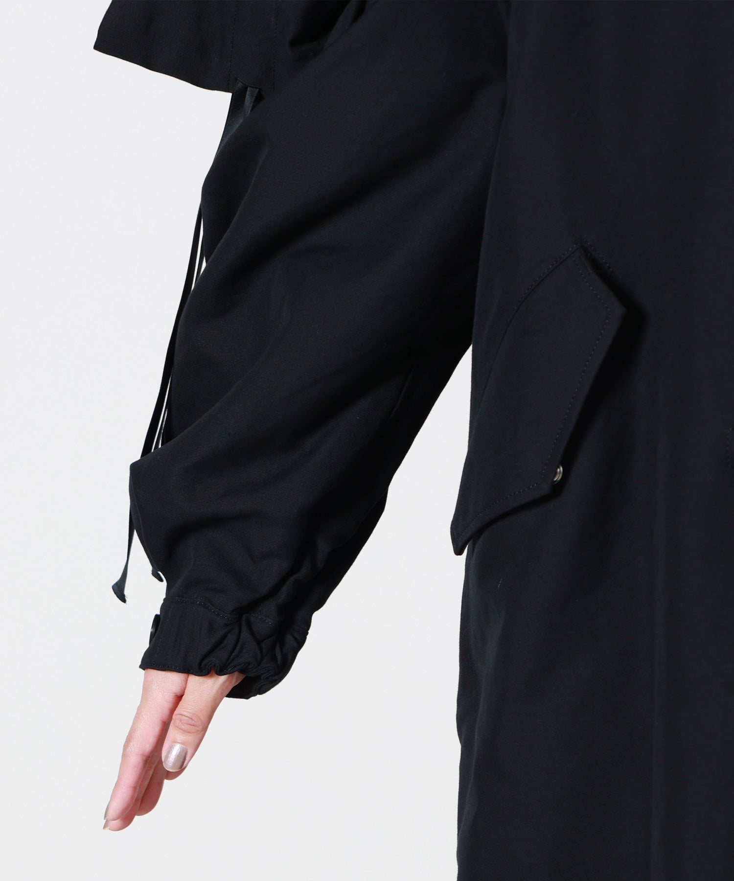 noir kei ninomiya(ノワール ケイニノミヤ)】 綿ギャバジンリボン