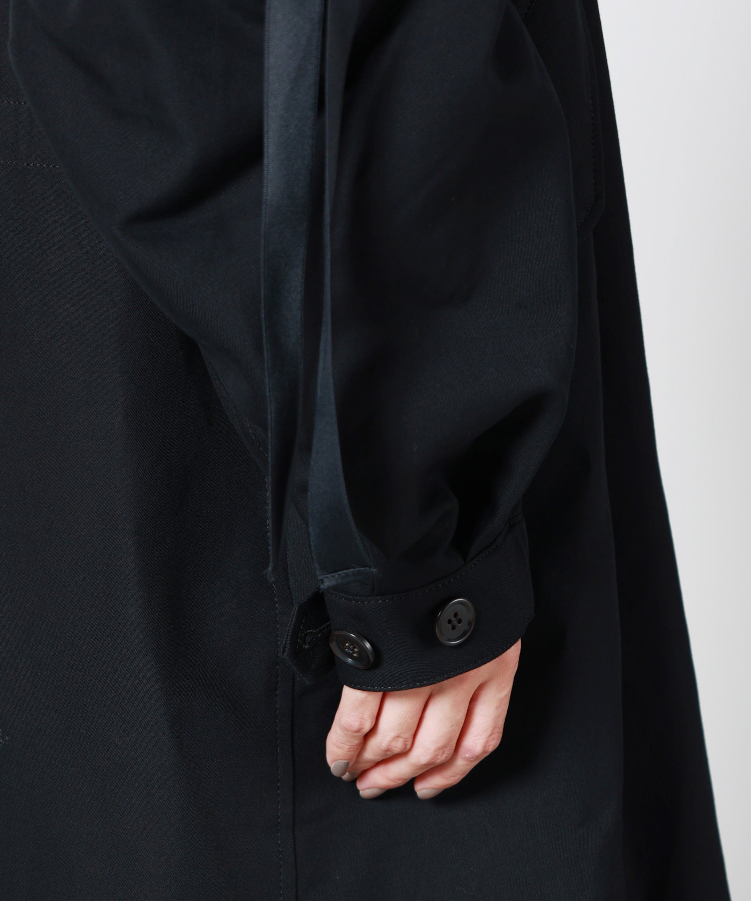 noir kei ninomiya(ノワール ケイニノミヤ)】 綿ギャバジンリボン