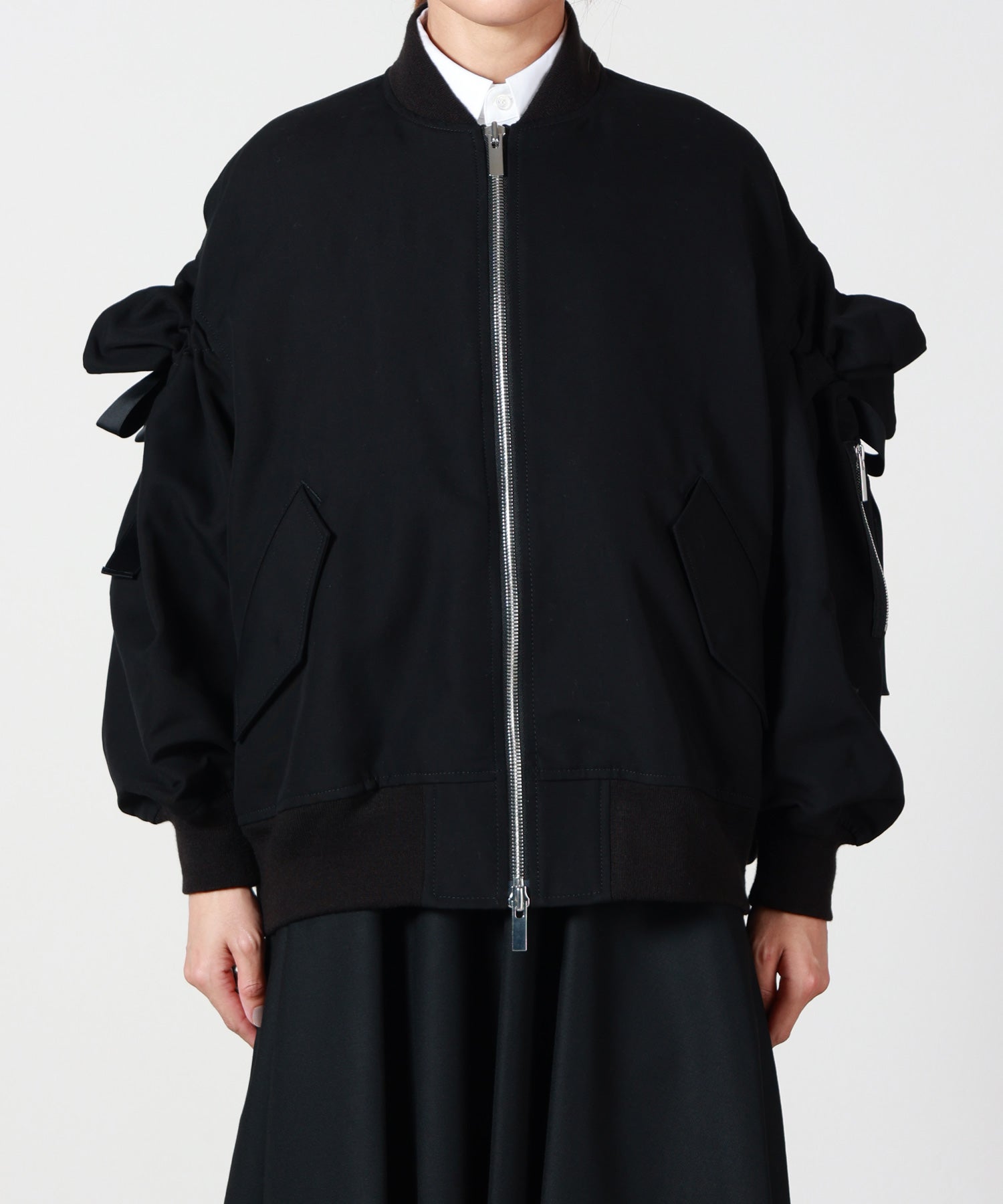 noir kei ninomiya(ノワール ケイニノミヤ)】 MA-1リボンジャケット