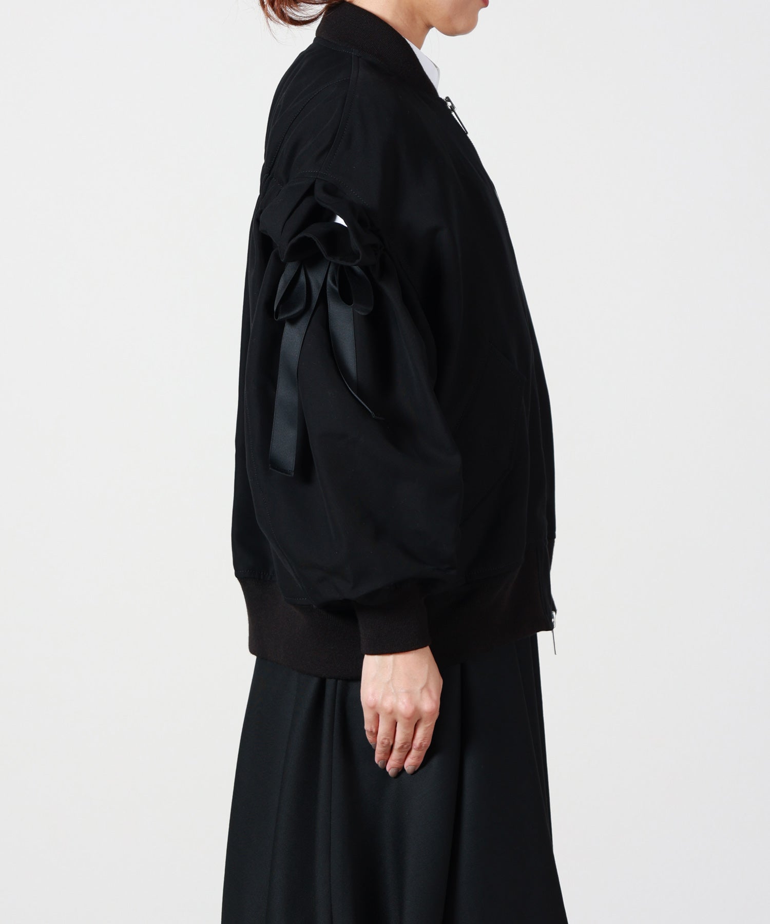 noir kei ninomiya(ノワール ケイニノミヤ)】 MA-1リボンジャケット