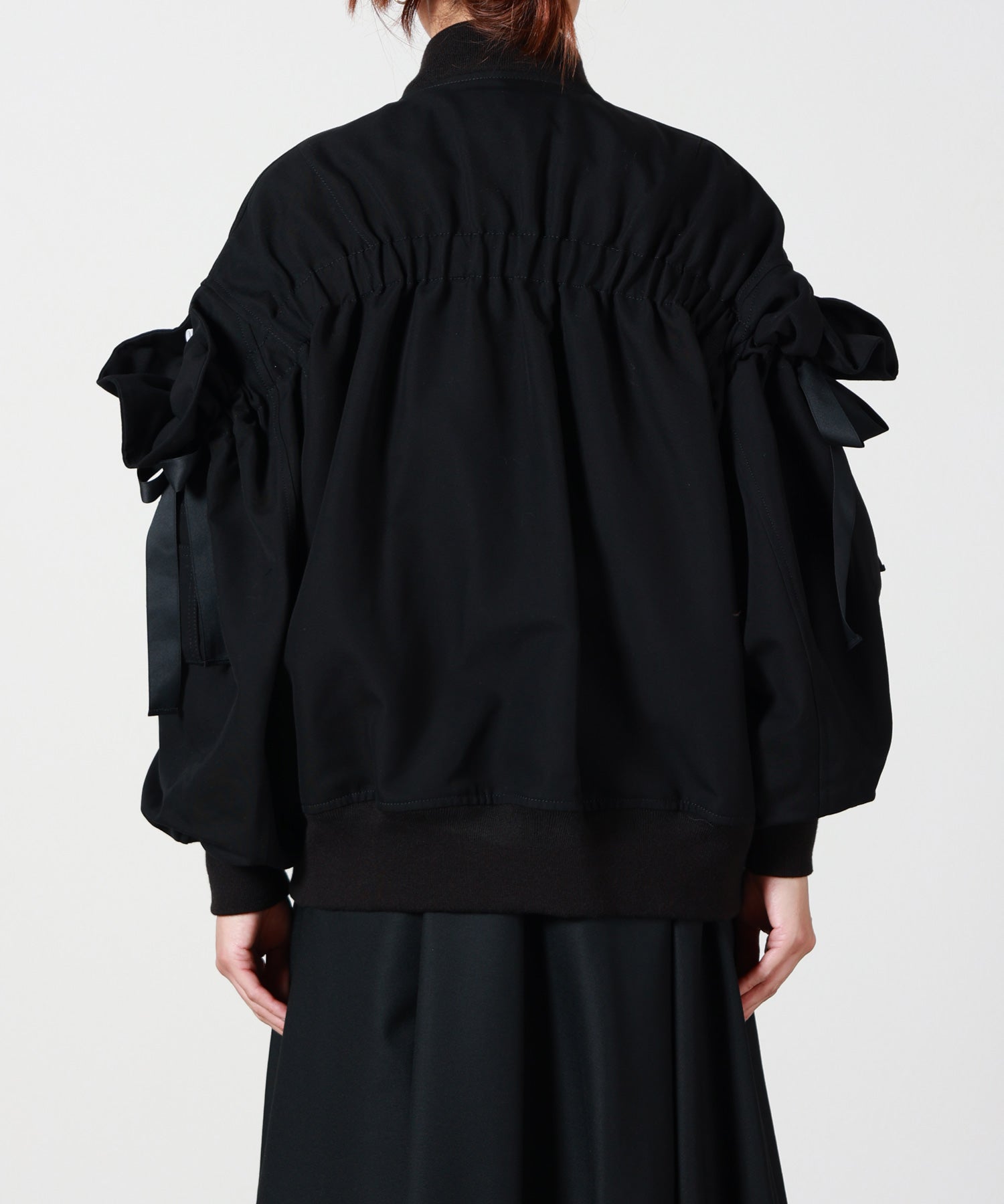 noir kei ninomiya(ノワール ケイニノミヤ)】 MA-1リボンジャケット
