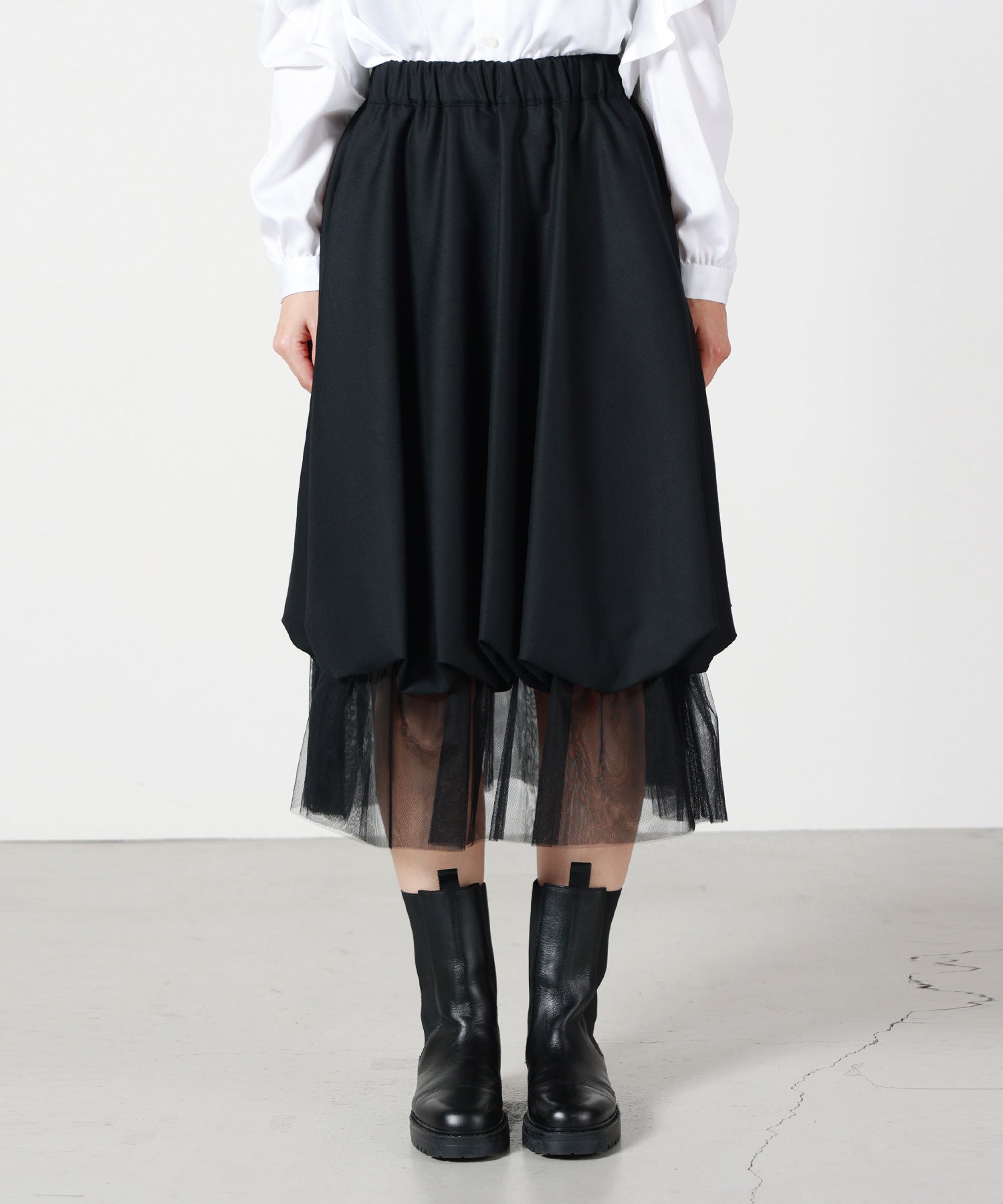 noir kei ninomiya(ノワール ケイニノミヤ)】 ウールギャバジン
