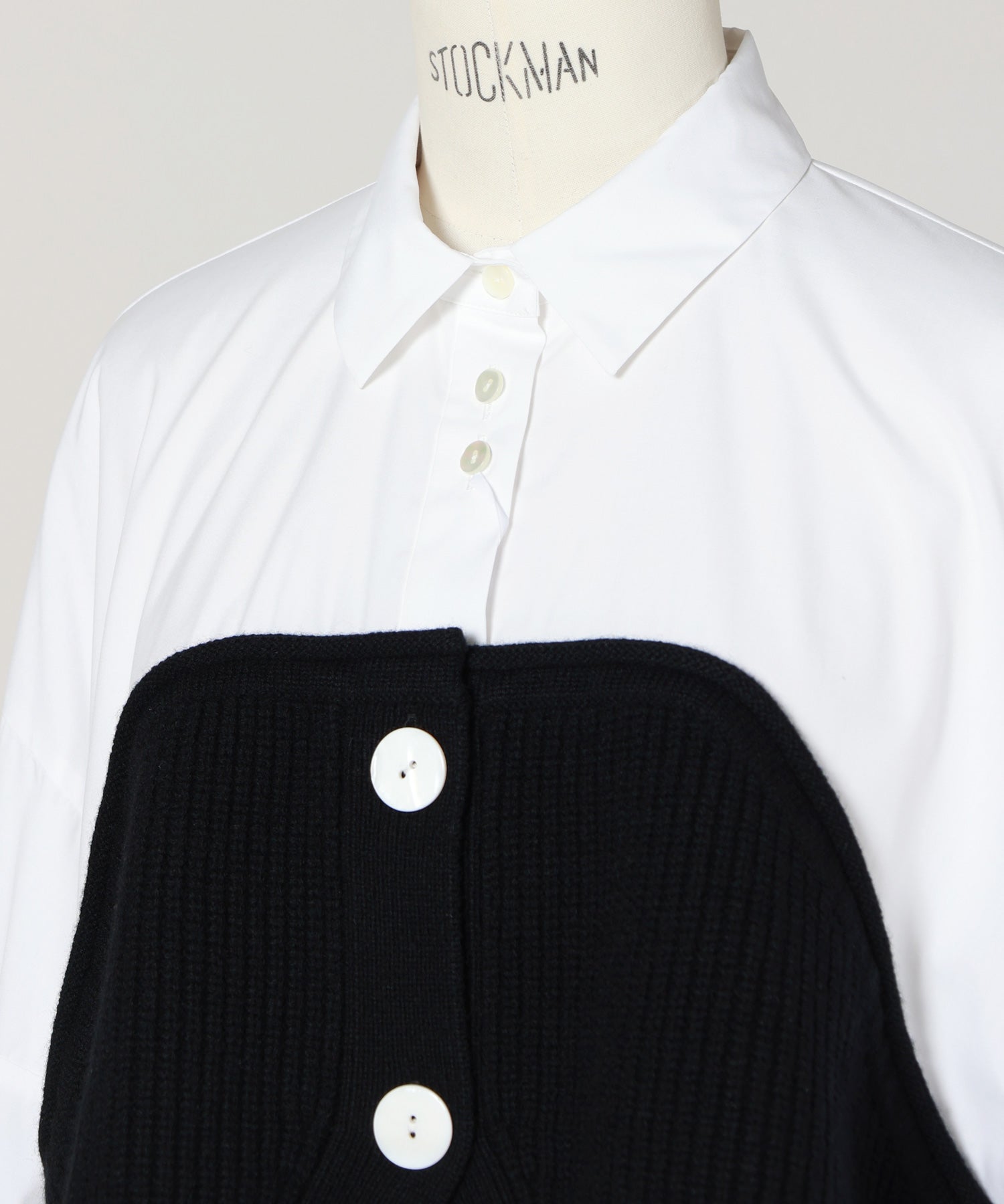 ENFOLD(エンフォルド)】 KNIT-DOCKING SHIRT｜PARIGOT ONLINE（パリゴ
