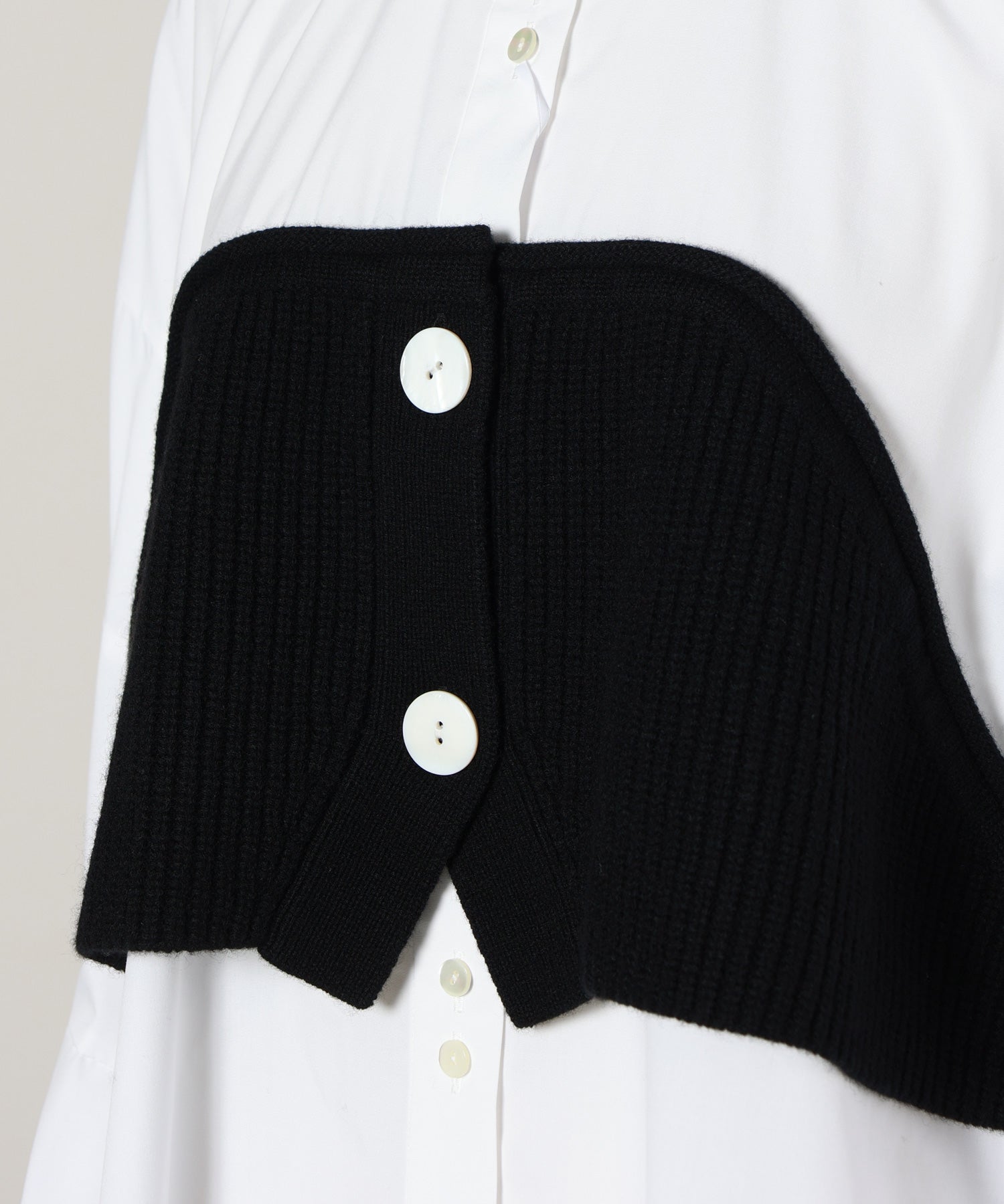 ENFOLD(エンフォルド)】 KNIT-DOCKING SHIRT｜PARIGOT ONLINE（パリゴ