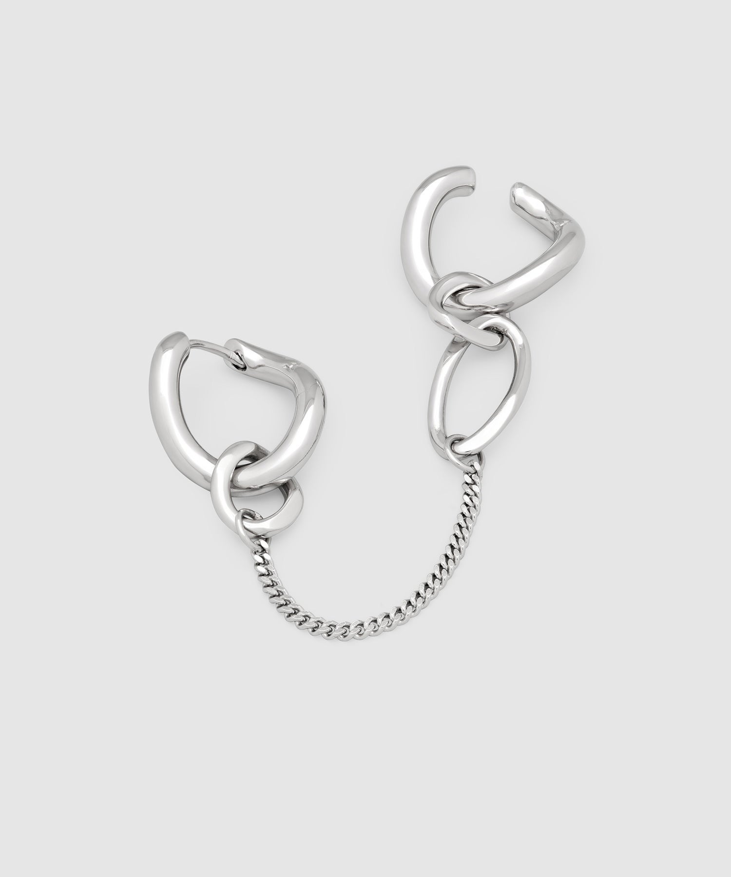 TOM WOOD(トムウッド)】 River Ear Cuff Chained Hoop ピアス｜PARIGOT