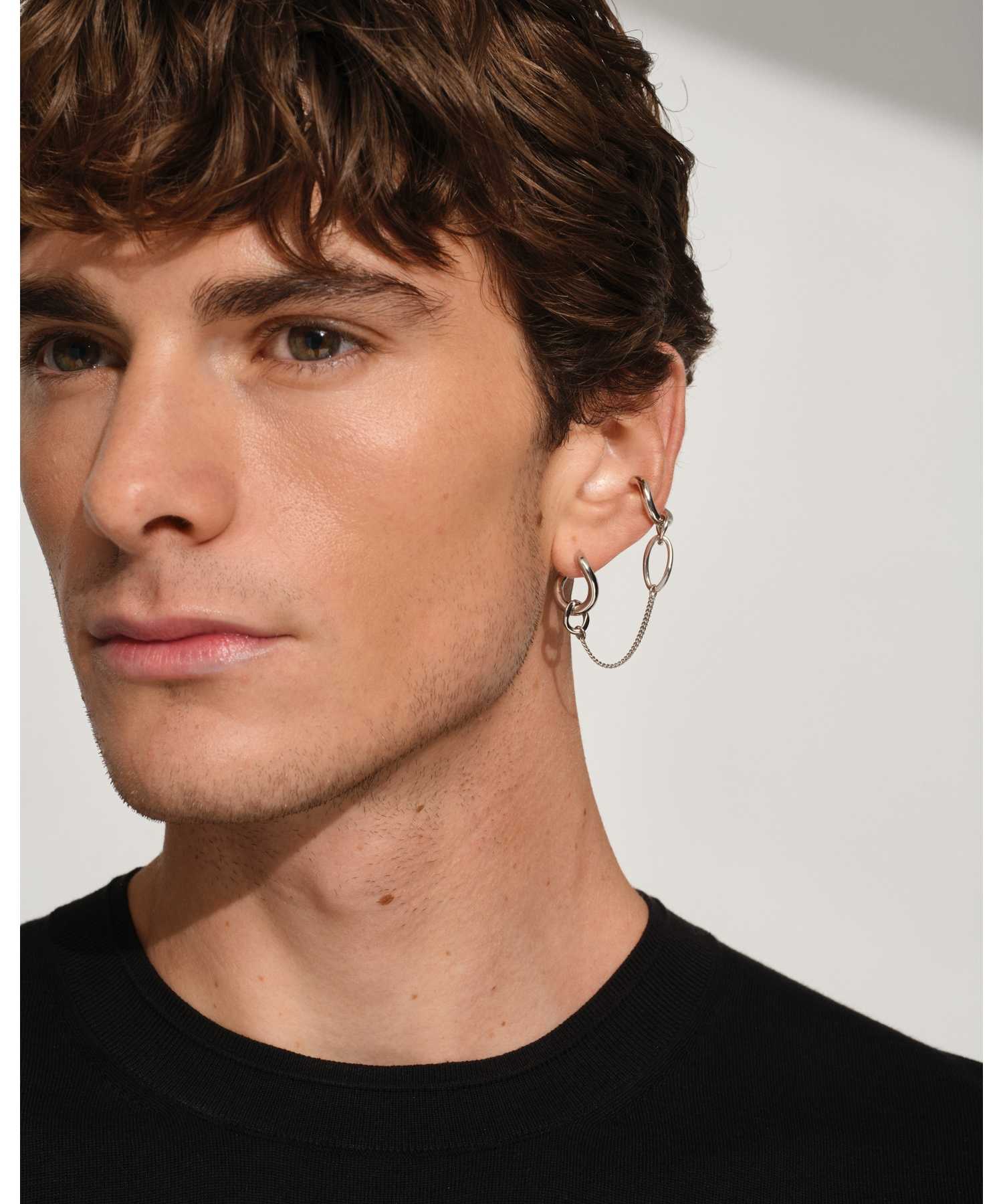 TOM WOOD(トムウッド)】 River Ear Cuff Chained Hoop ピアス｜PARIGOT
