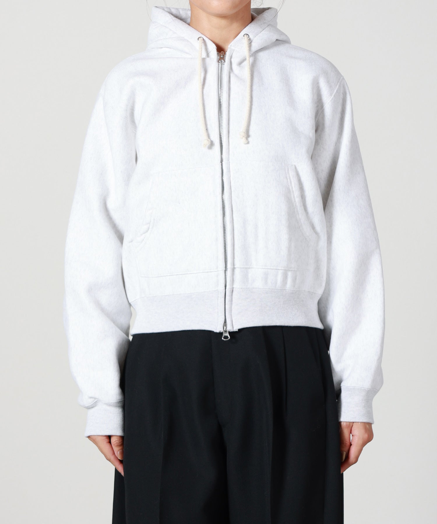 PHEENY(フィーニー)】 Athletic Fleece Zip-Up Hoodie GRAY｜PARIGOT
