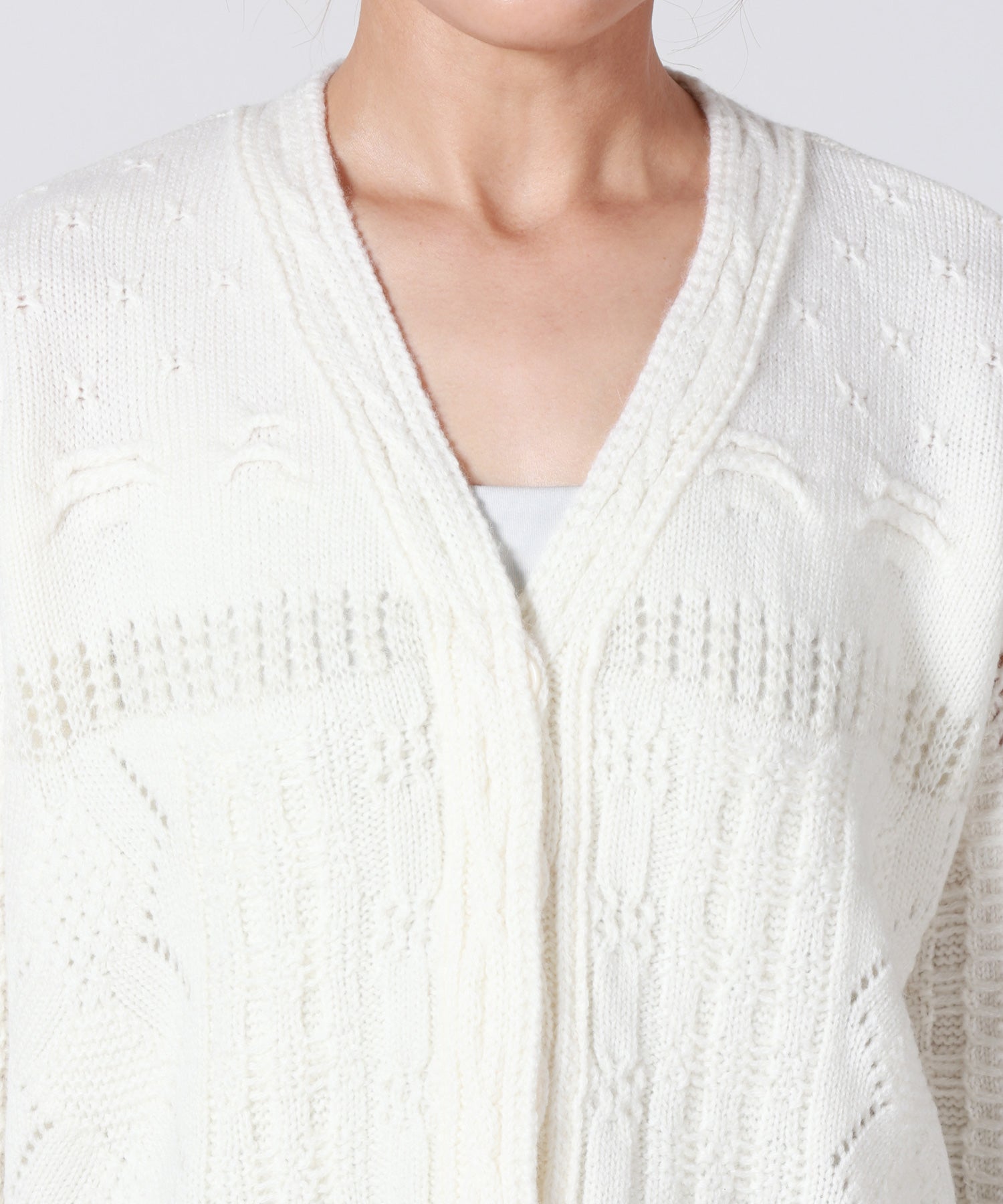 Mame Kurogouchi(マメ クロゴウチ)】 Wool Cable Knit Cardigan