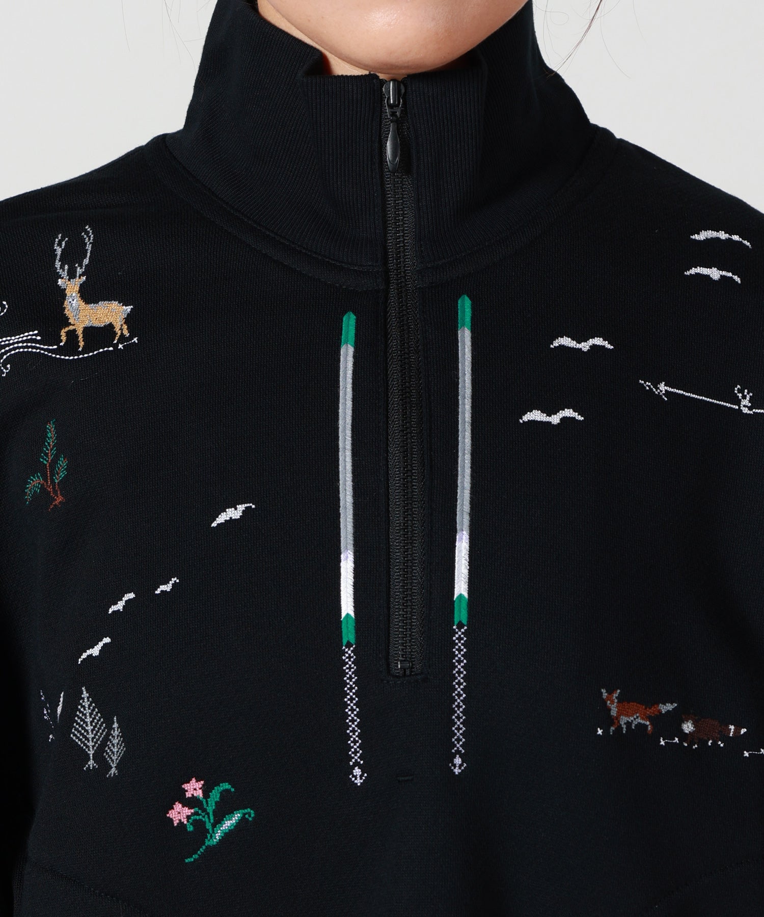 Mame Kurogouchi(マメ クロゴウチ)】 Landscape Embroidery Half