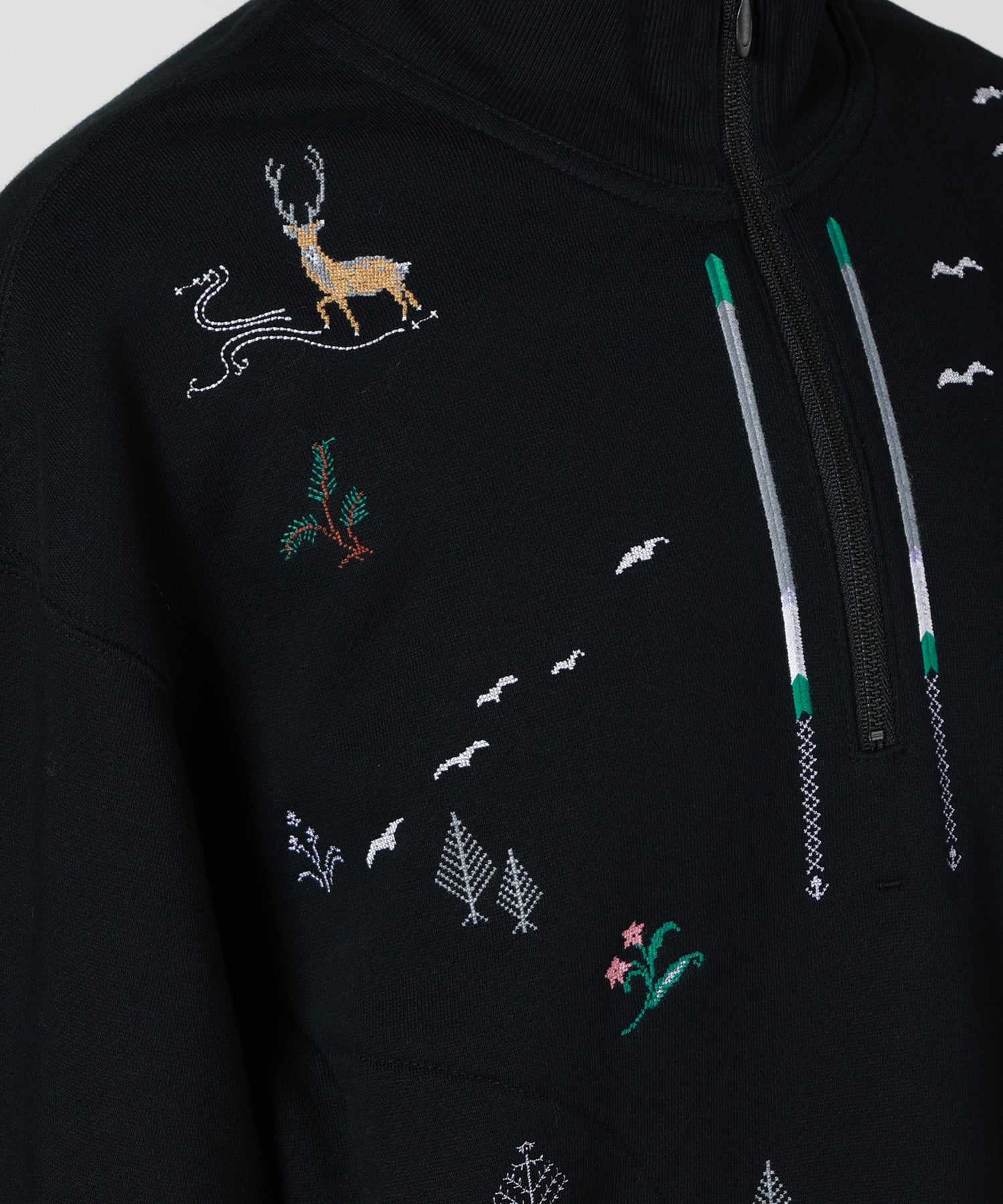 Mame Kurogouchi(マメ クロゴウチ)】 Landscape Embroidery Half