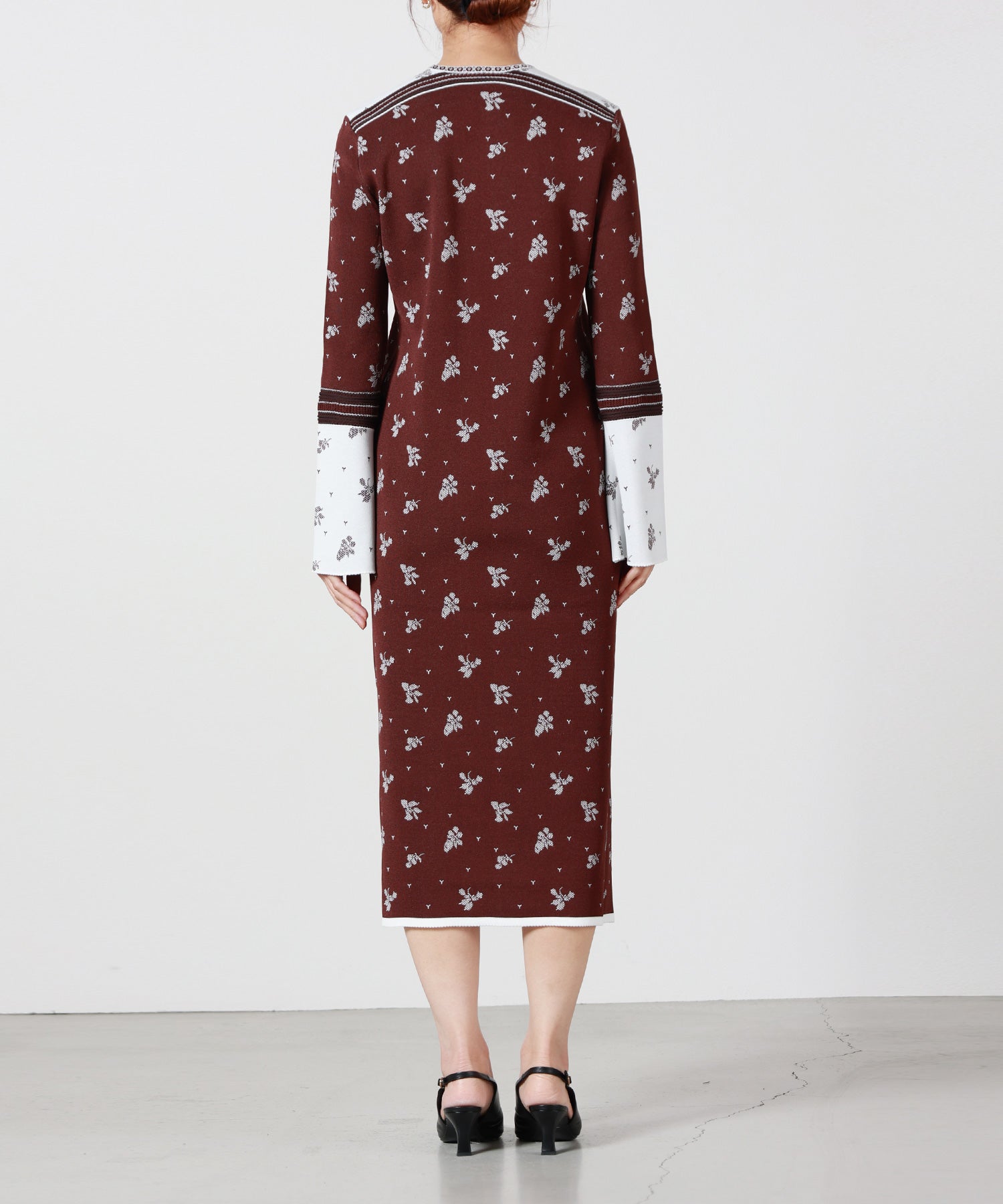 Mame Kurogouchi(マメ クロゴウチ)】 Floral Jacquard Knit Dress