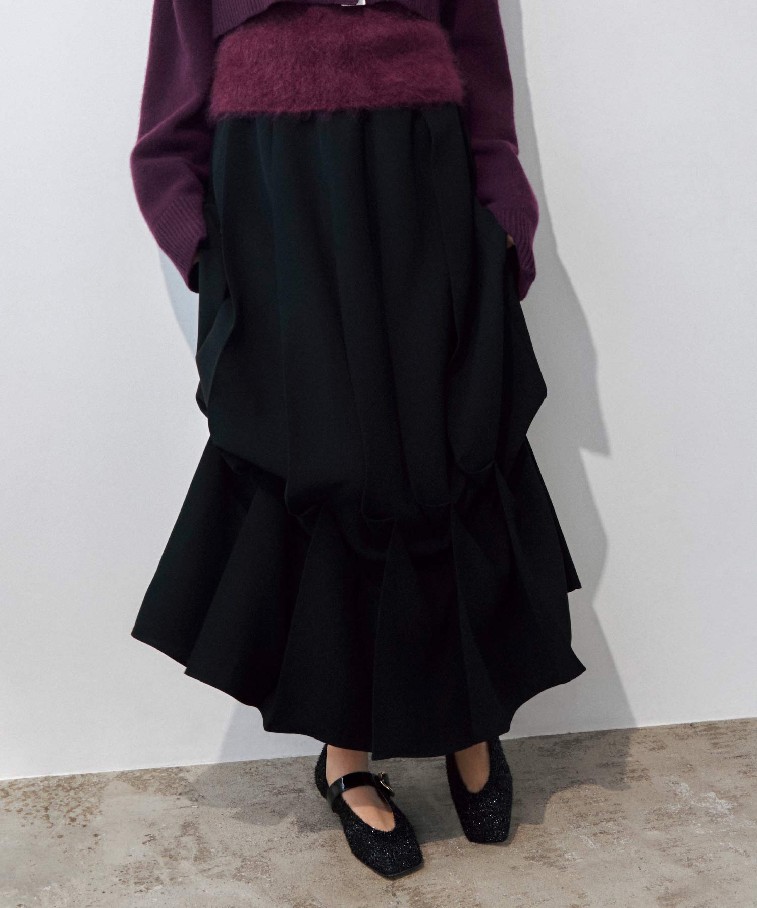 ENFOLD(エンフォルド)】 DRAPE-HEM SKIRT｜PARIGOT ONLINE（パリゴ