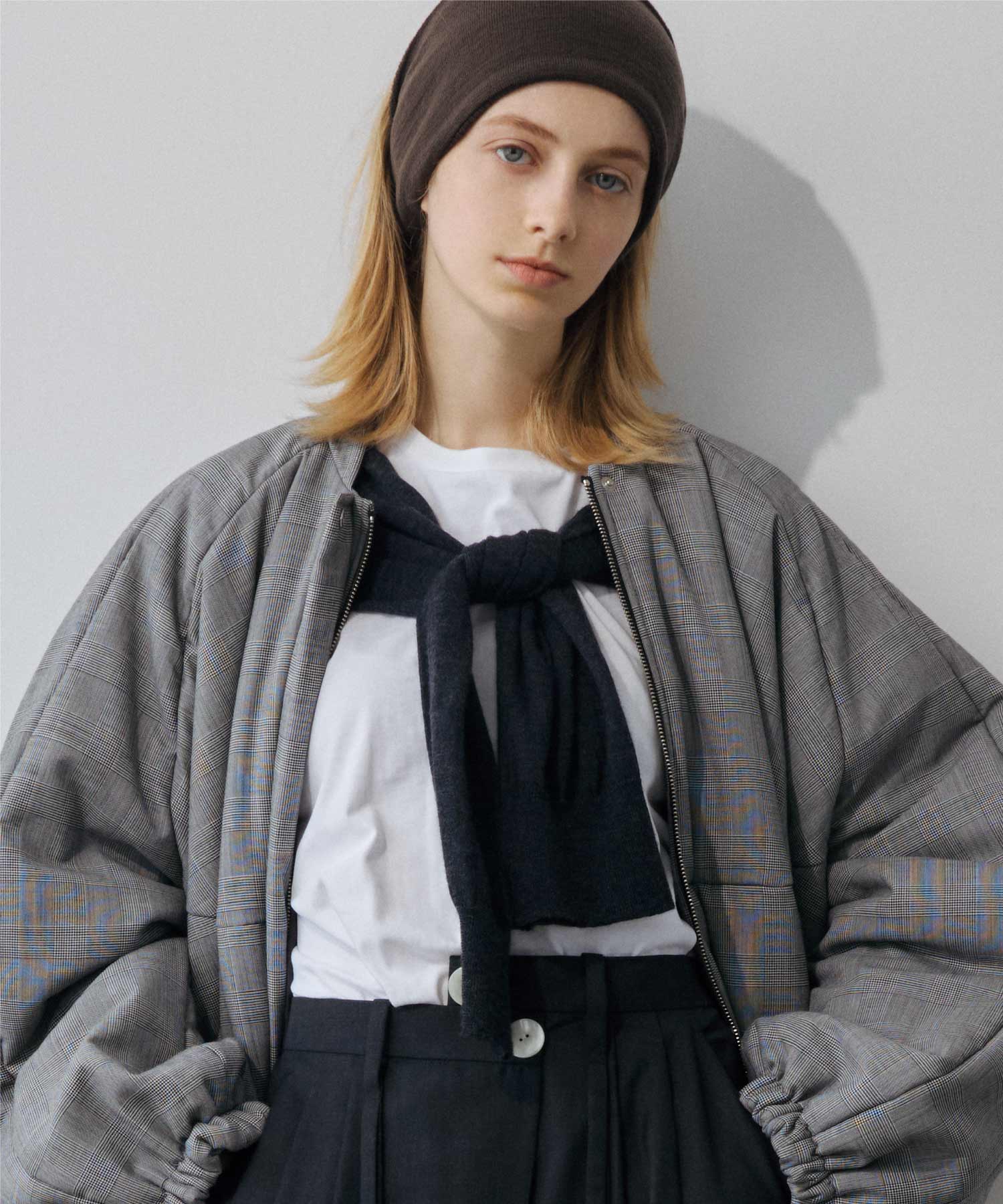 ENFOLD(エンフォルド)】 KNIT CAPE LONG-SLEEVES T-SHIRT｜PARIGOT