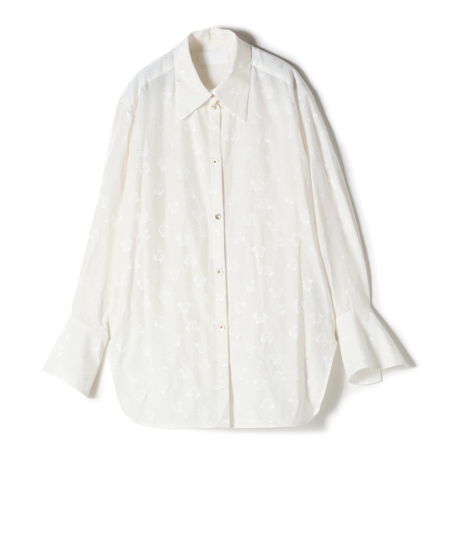 Mame Kurogouchi(マメ クロゴウチ)】 Floral Jacquard Oversized Shirt