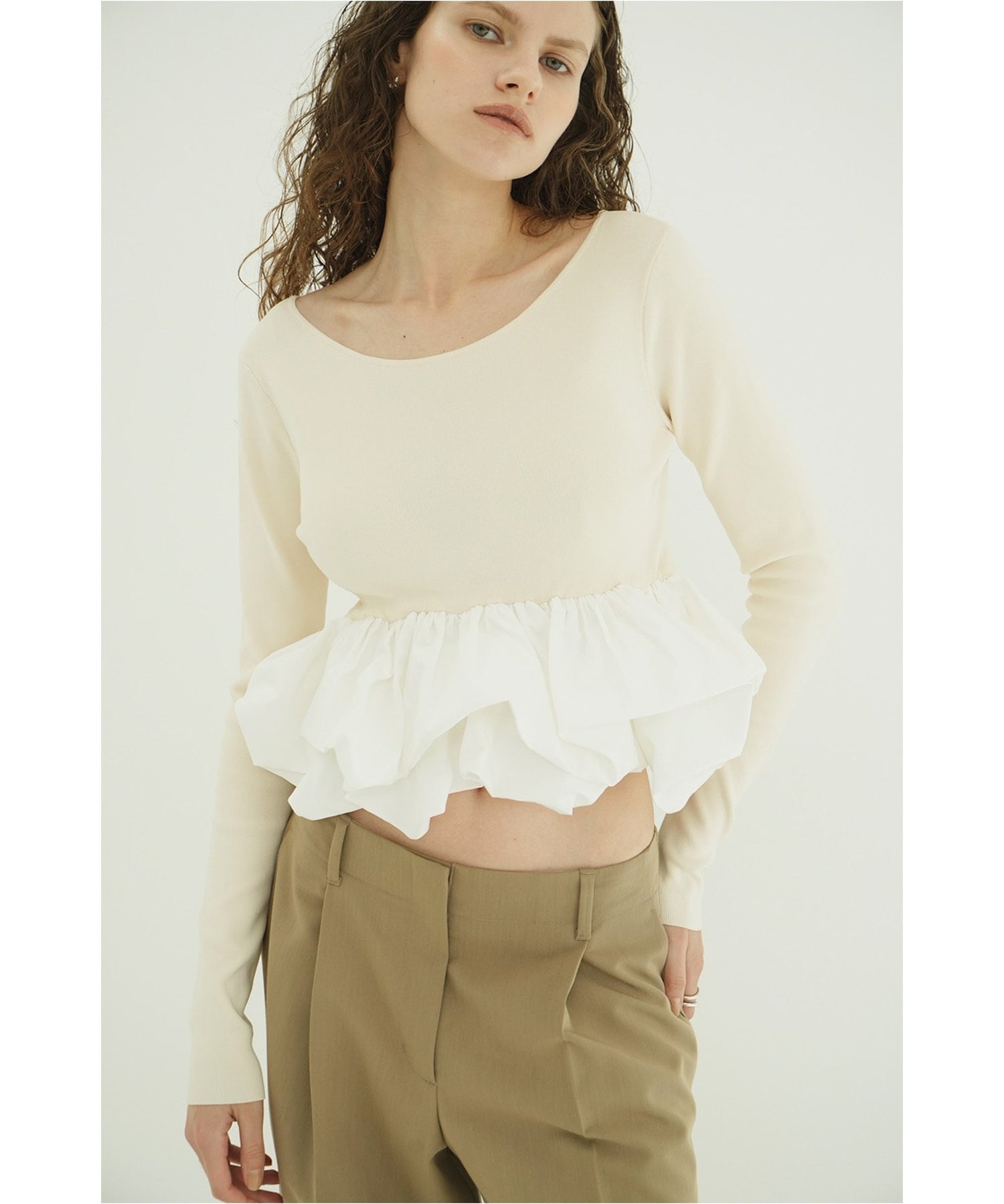 CLANE(クラネ)】 W BALLOON SHORT KNIT TOPS｜PARIGOT ONLINE（パリゴ