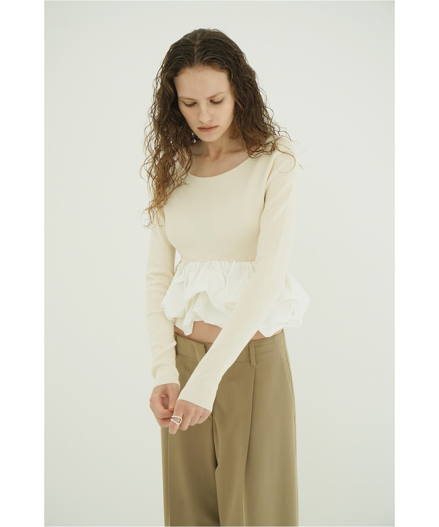 CLANE(クラネ)】 W BALLOON SHORT KNIT TOPS｜PARIGOT ONLINE（パリゴ