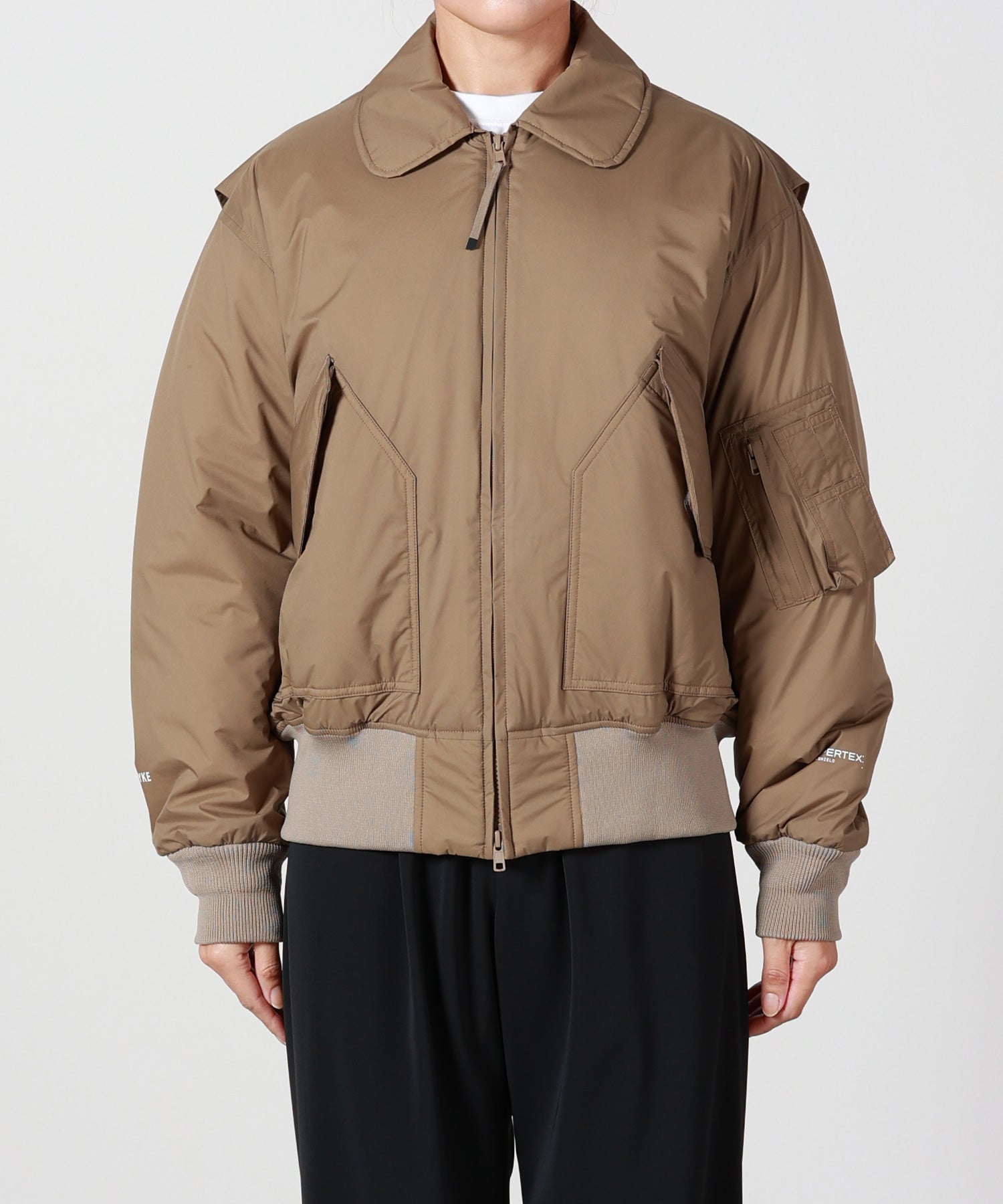 PERTEX TYPE CWU JACKET BEIGE 着用