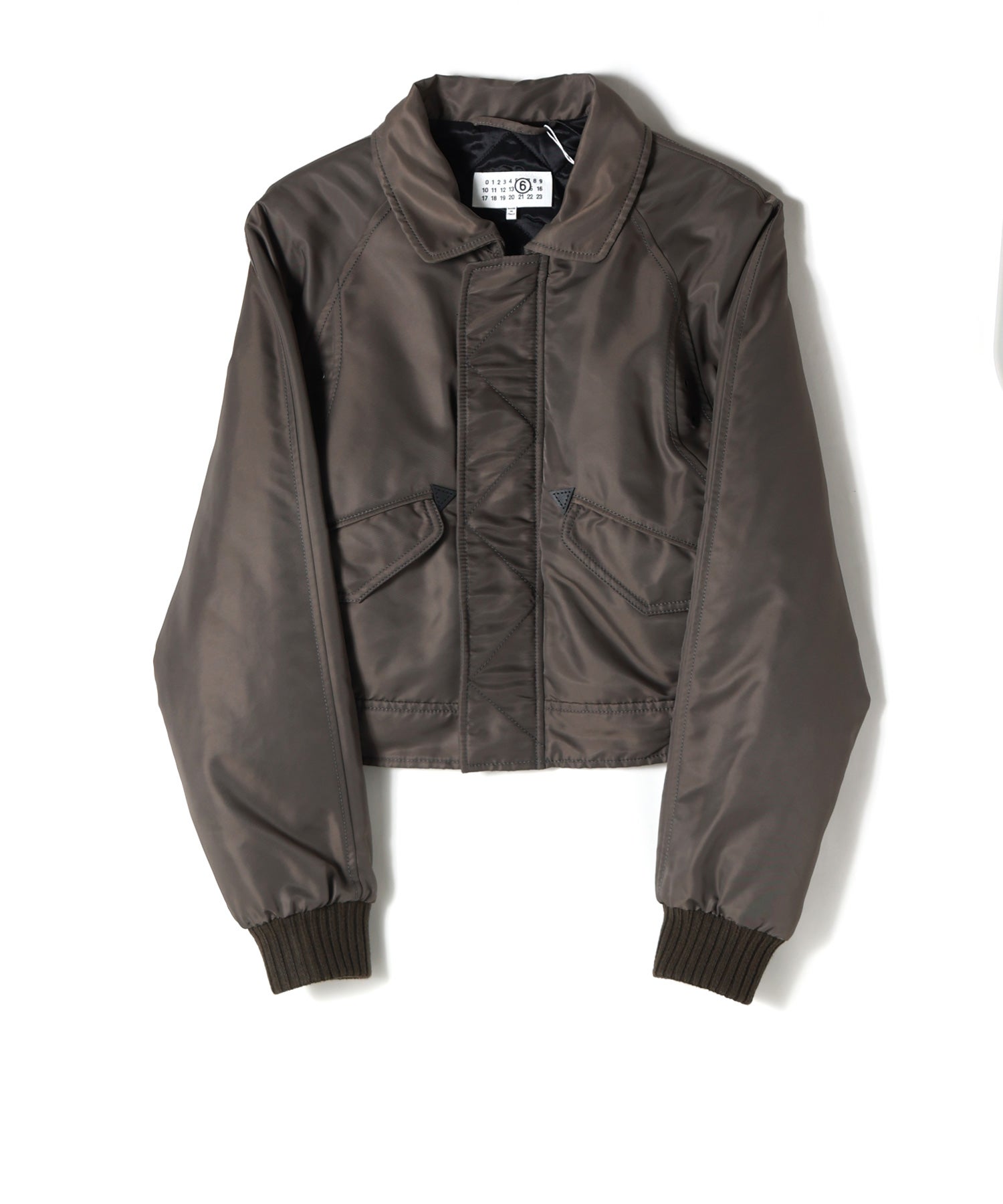 希少 MM6 メゾンマルジェラ ここのえ期 クロップドジャケット 38 グレー MM6 Maison Margiela(エムエムシックス メゾン マルジェラ
